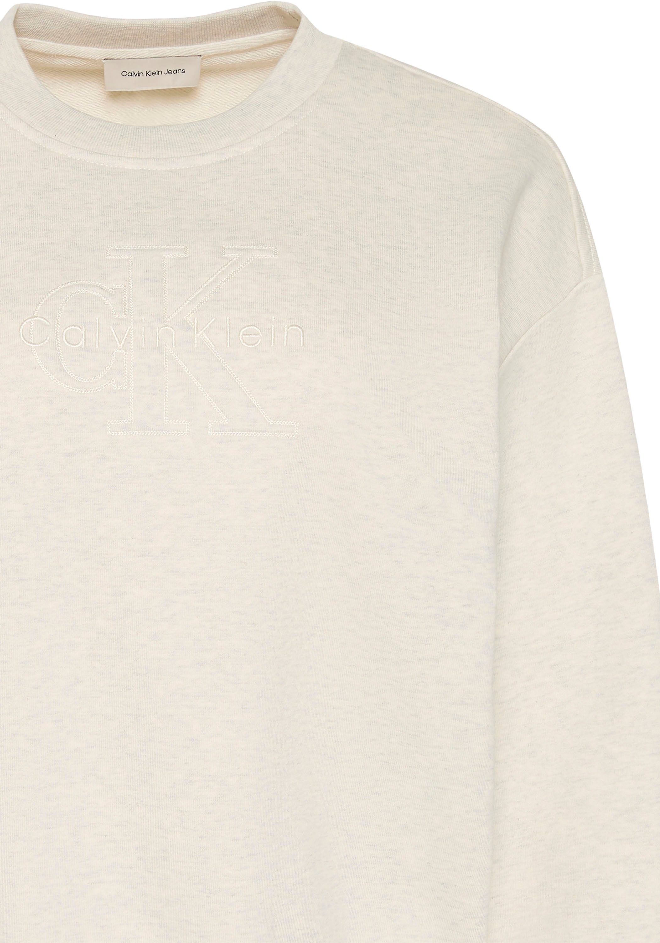 Calvin Klein Jeans Sweater EMBOSSED MONOLOGO Regular fit mit Rundhalsausschnitt