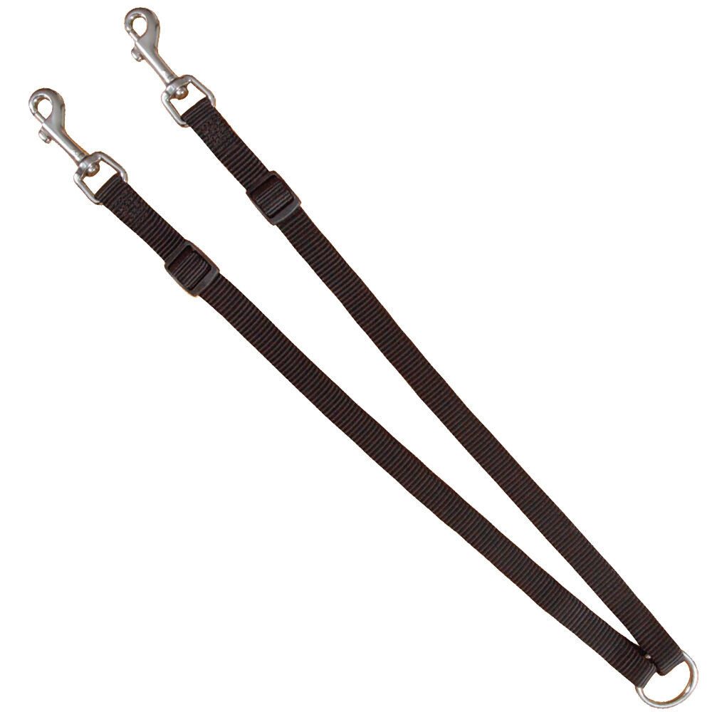 TRIXIE Führleine Führleine Premium Koppel schwarz, Nylon (1-tlg), Für 2 Hunde geeignet