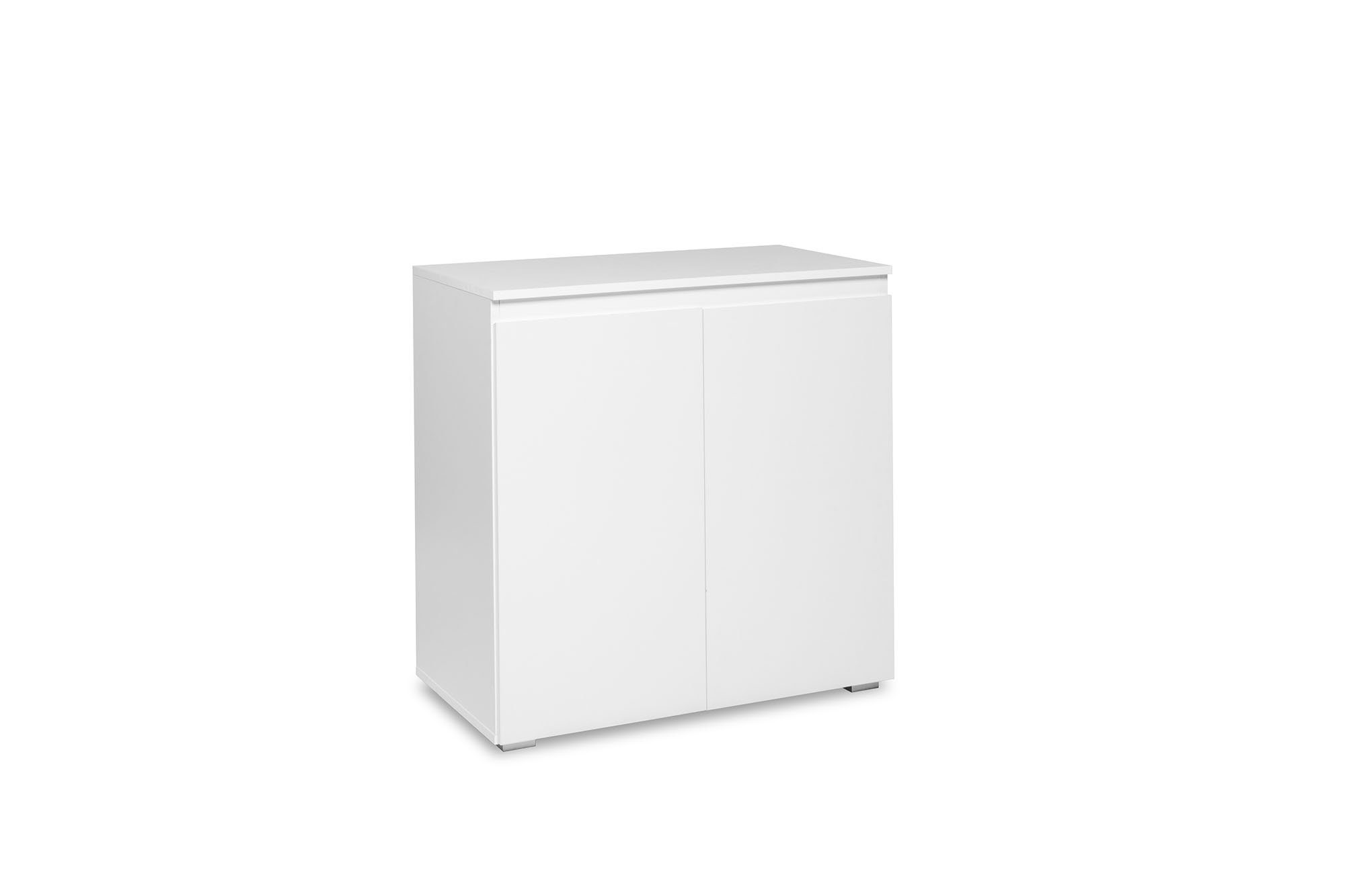 Newroom Kommode weiß 80 cm, Sideboard Weiß Modern Landhaus Skandinavisches Design Wohnzimmer