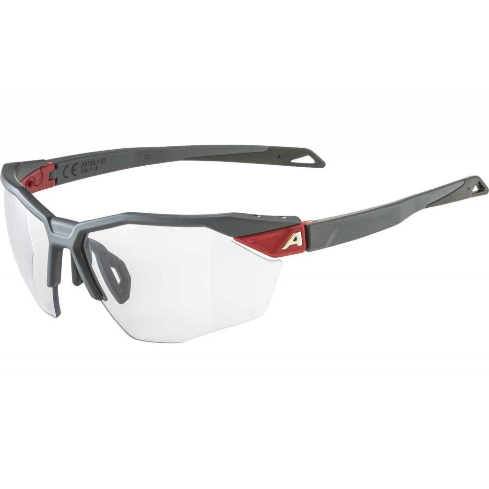 Alpina Fahrradbrille Twist Six S HR Fahrradbrille Midnight Grey Matt - Mirror Green
