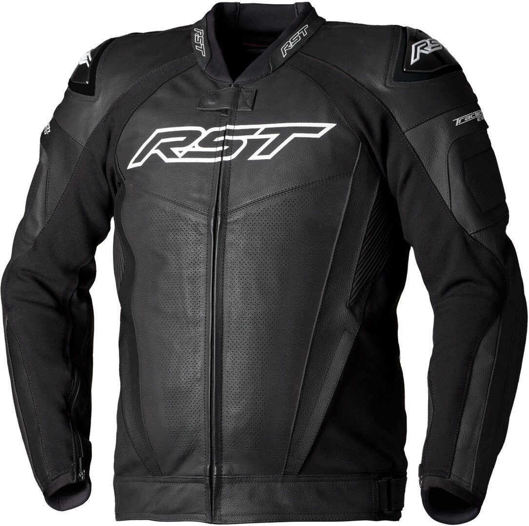 RST Motorradjacke Tractech EVO 5 Motorrad Lederjacke Rückenprotektor enthalten,perforiert,herausnehmbares Innenfutter