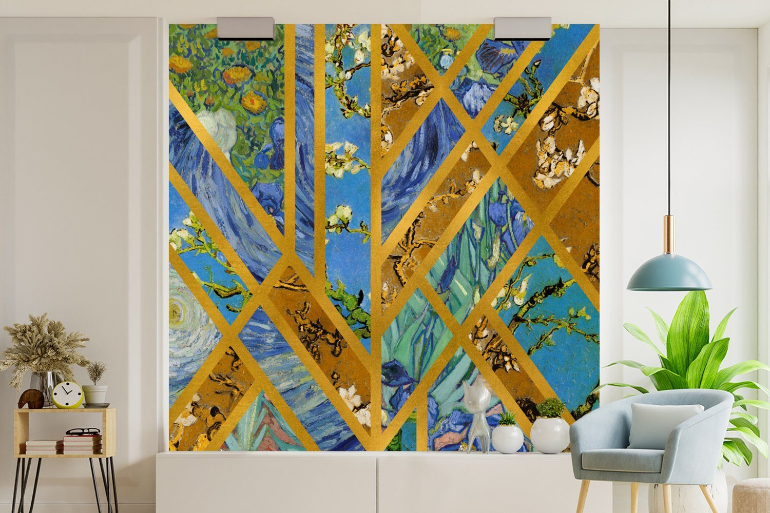 (4 Meister St), - Kunst, Alte Van Matt, Küche, MuchoWow Fototapete für bedruckt, Wohnzimmer Schlafzimmer - Fototapete Vliestapete Gogh