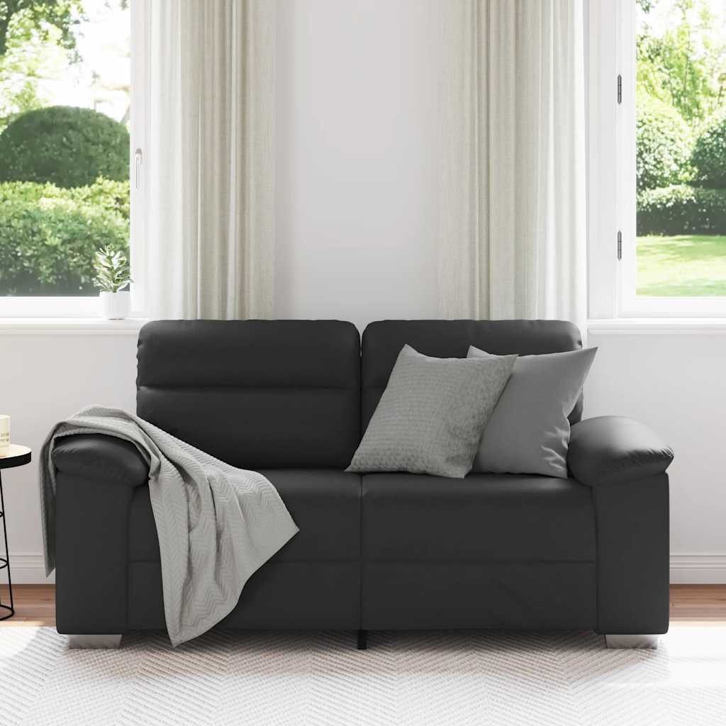 vidaXL Sofa 2-Sitzer-Sofa Schwarz 120 cm günstig online kaufen