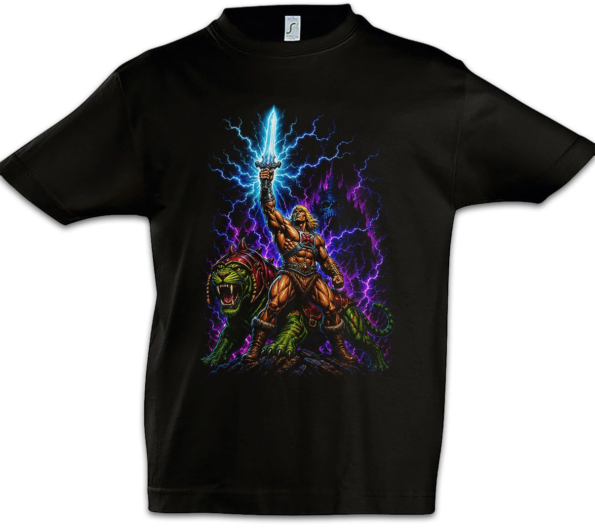 Urban Backwoods Print-Shirt Universe Battle Attack Cat Kinder T-Shirt Masters Retro Kult 80s (1-tlg) Skeletor Of The Teela