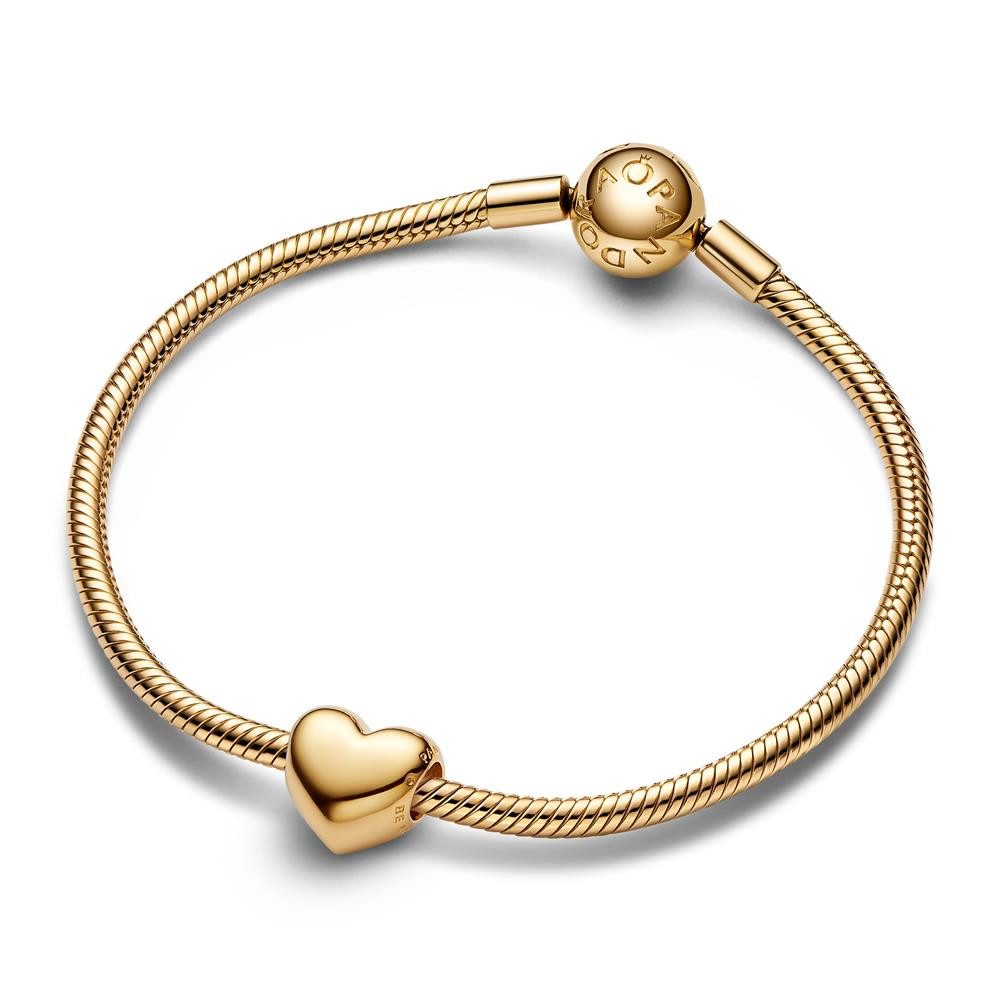 Pandora Charm-Einhänger PANDORA Moments Slide-Charm Herz, vergoldet