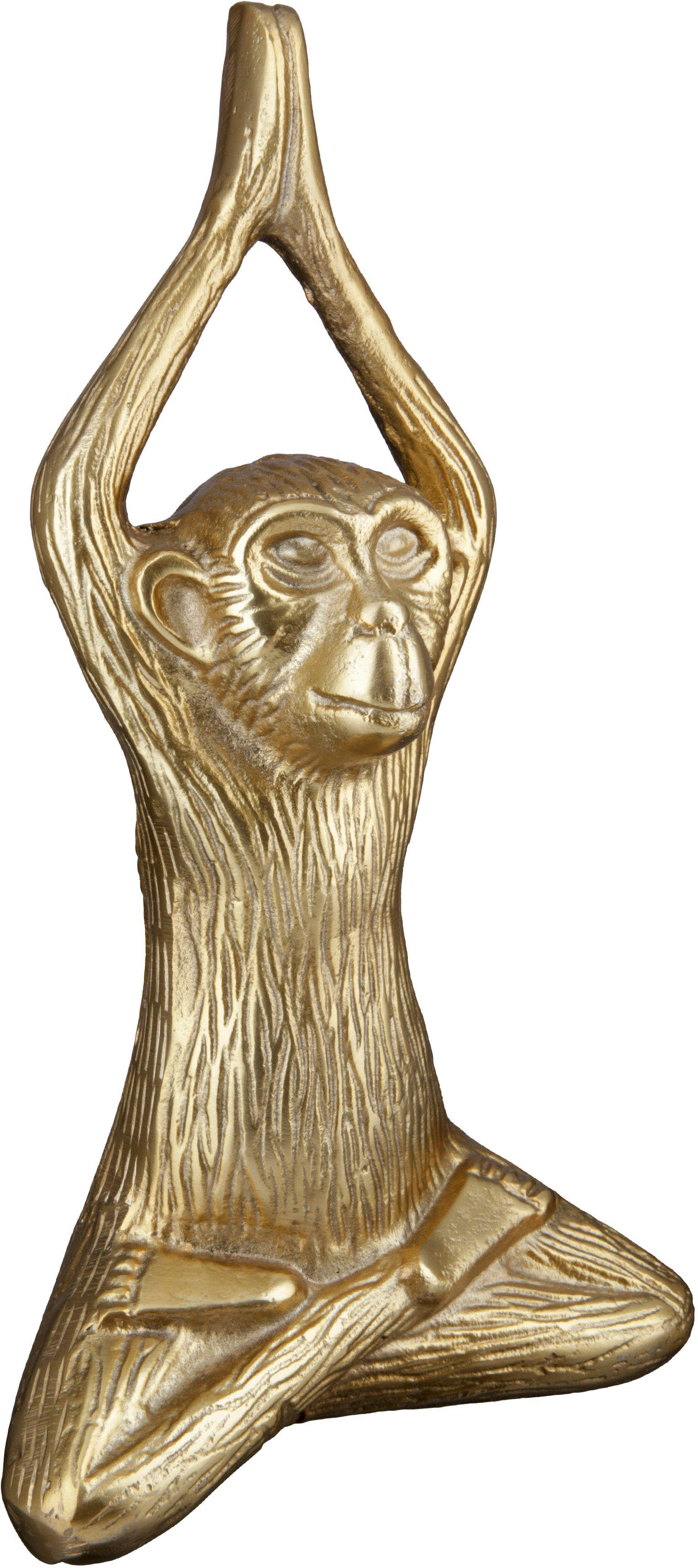 GILDE Tierfigur (1 Skulptur goldfarben St) Monkey