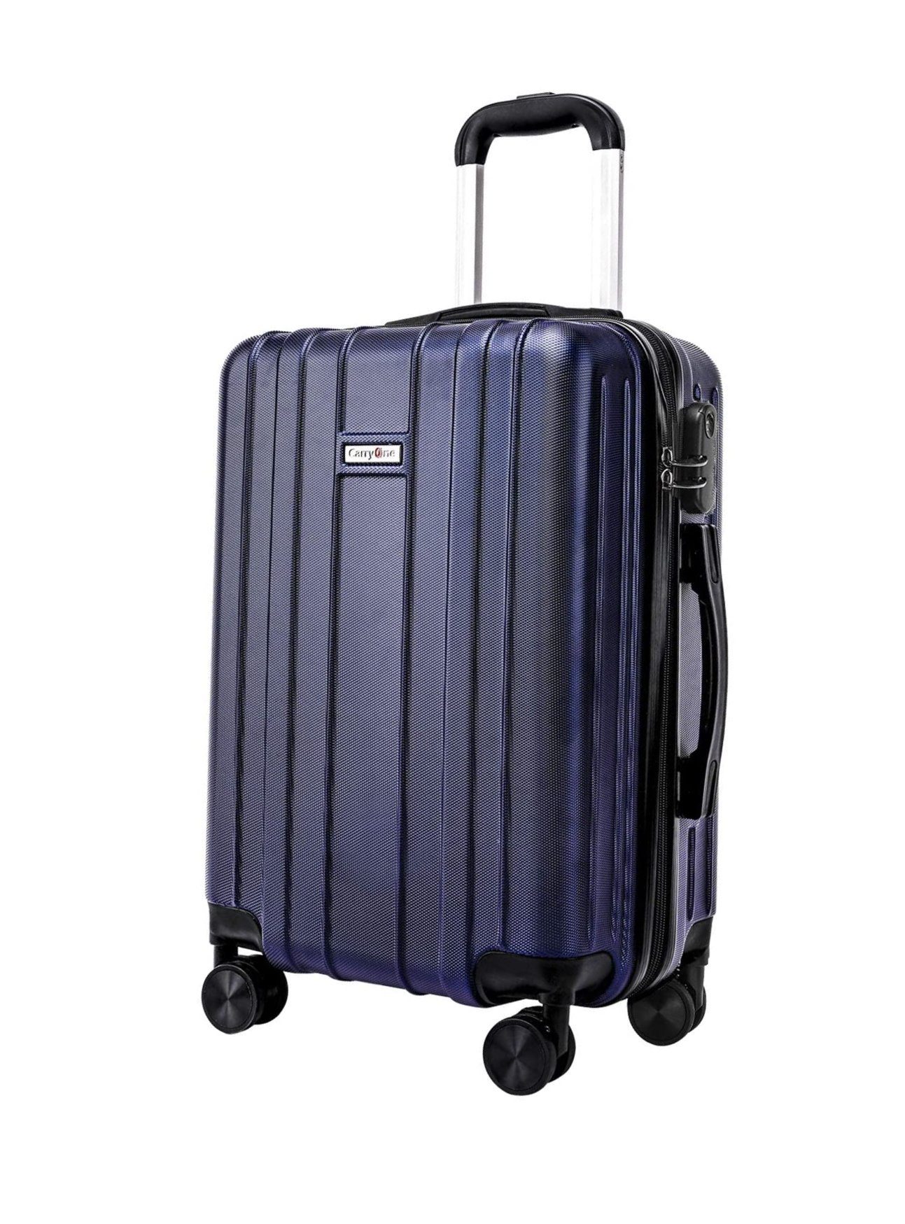 dynamic24 Handgepäck-Trolley, 4 Rollen, Carryone Handgepäck blau Koffer  Reisekoffer Trolley Hartschale Boardcase