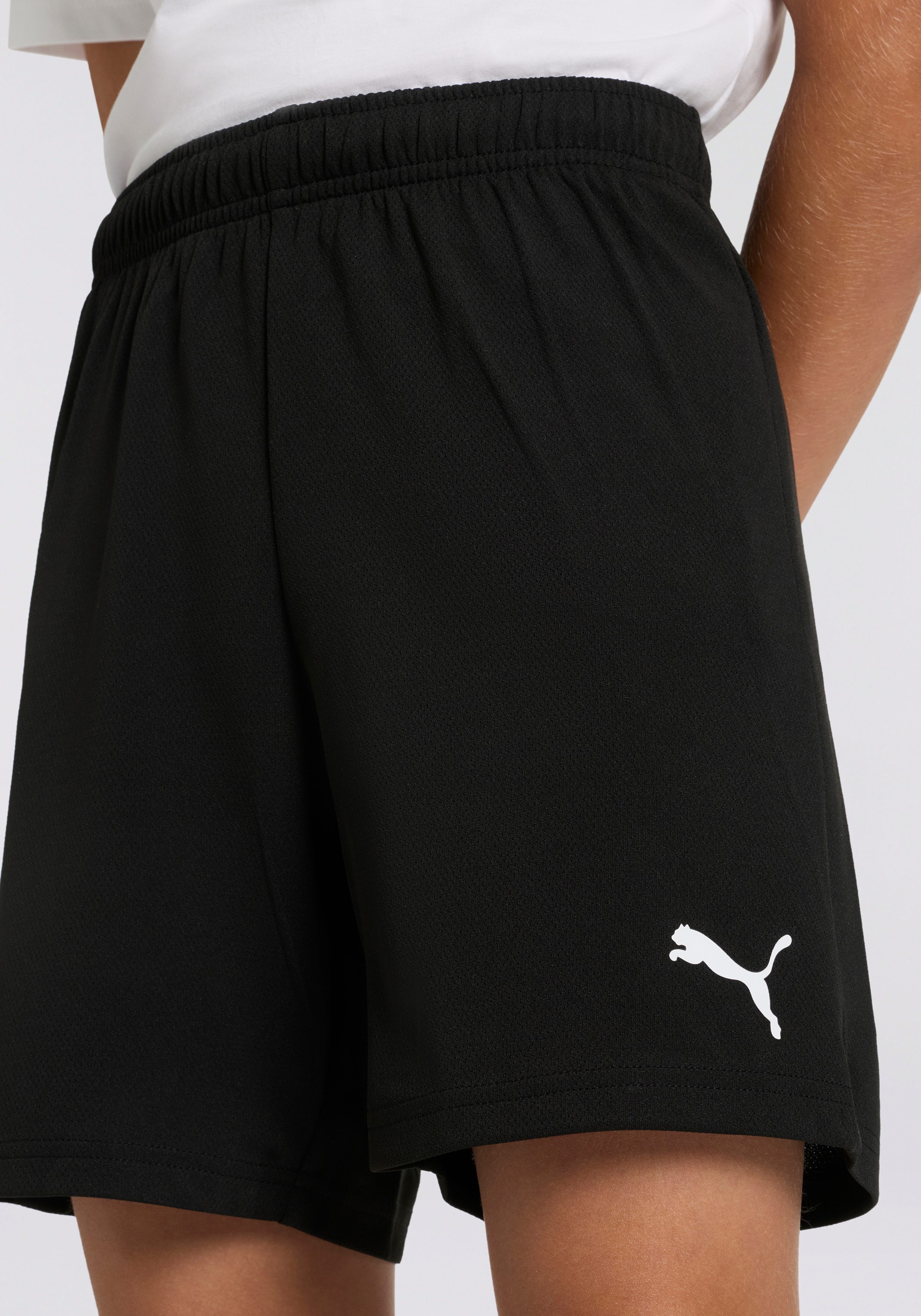 PUMA Trainingsshorts TEAMRISE SHORT JR aus Netzmaterial, mit DryCELL Technologie, kniefreier Schnitt – Bild 3 von 5