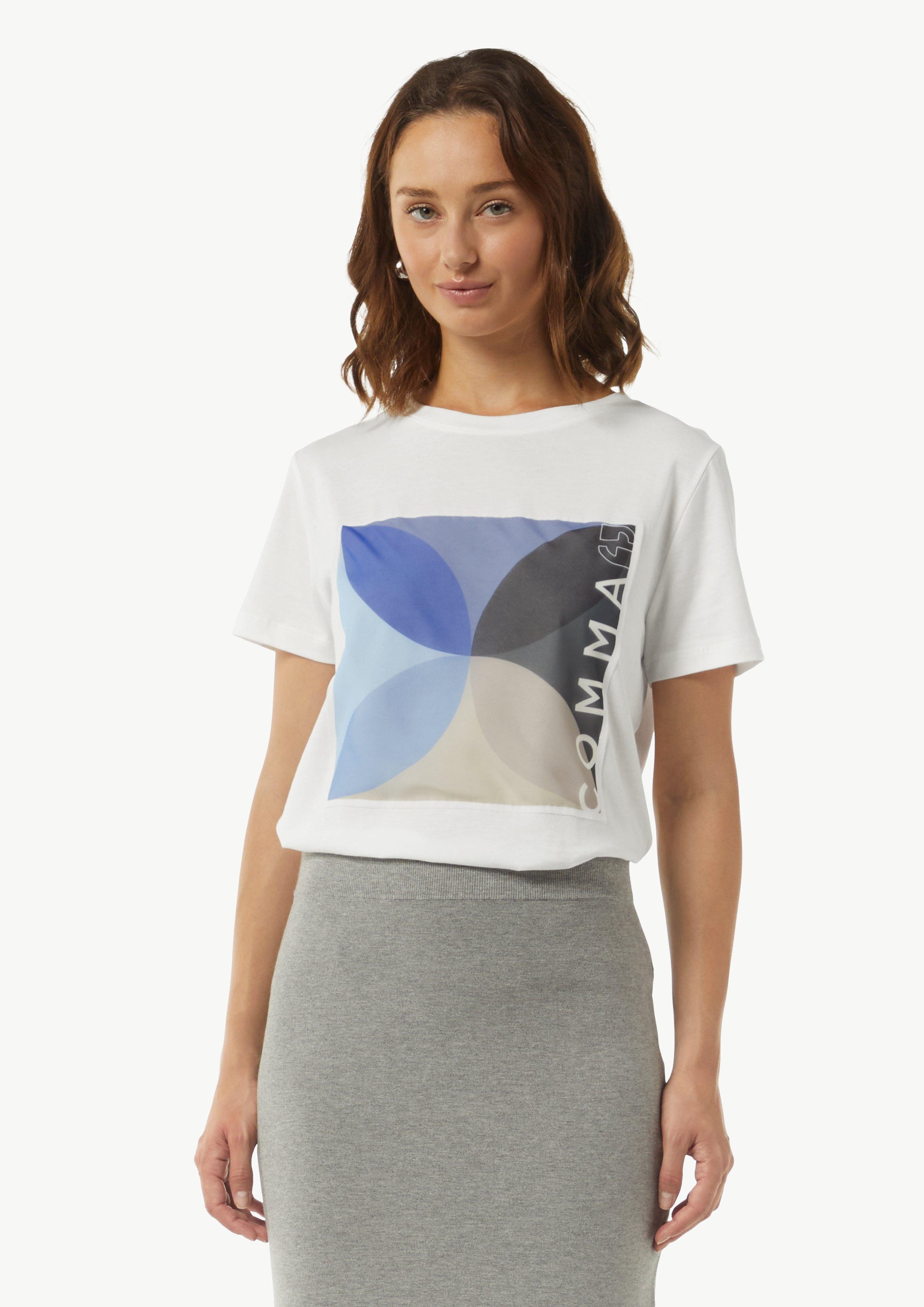 Kurzarmshirt Modisches T-Shirt mit Frontprint