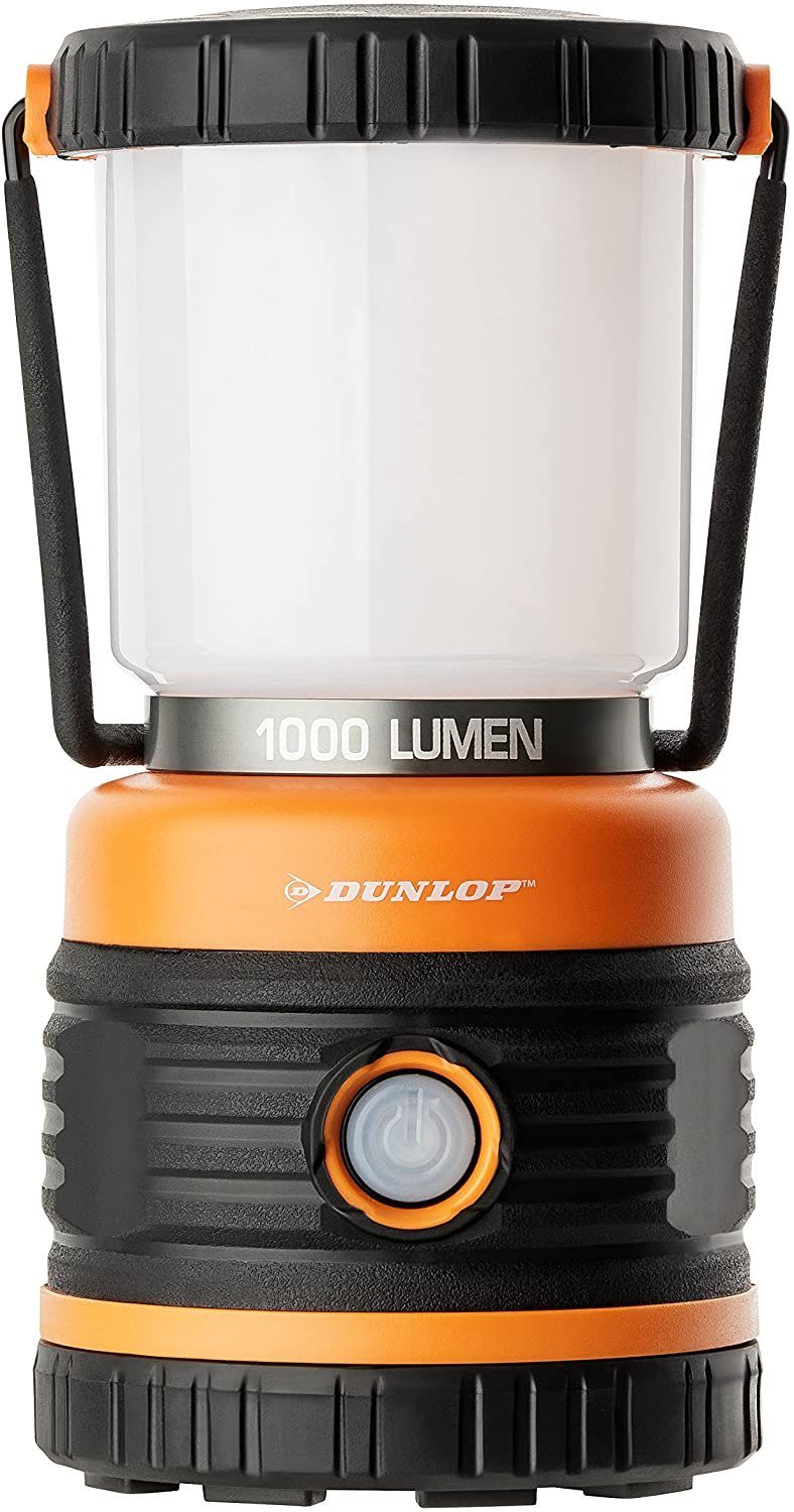 Dunlop LED Gartenleuchte Campingleuchte Dunlop LED OUTDOOR, LED fest integriert, 4 Leuchtmodi dimmbar stoßfest kratzfest 1000 Lumen