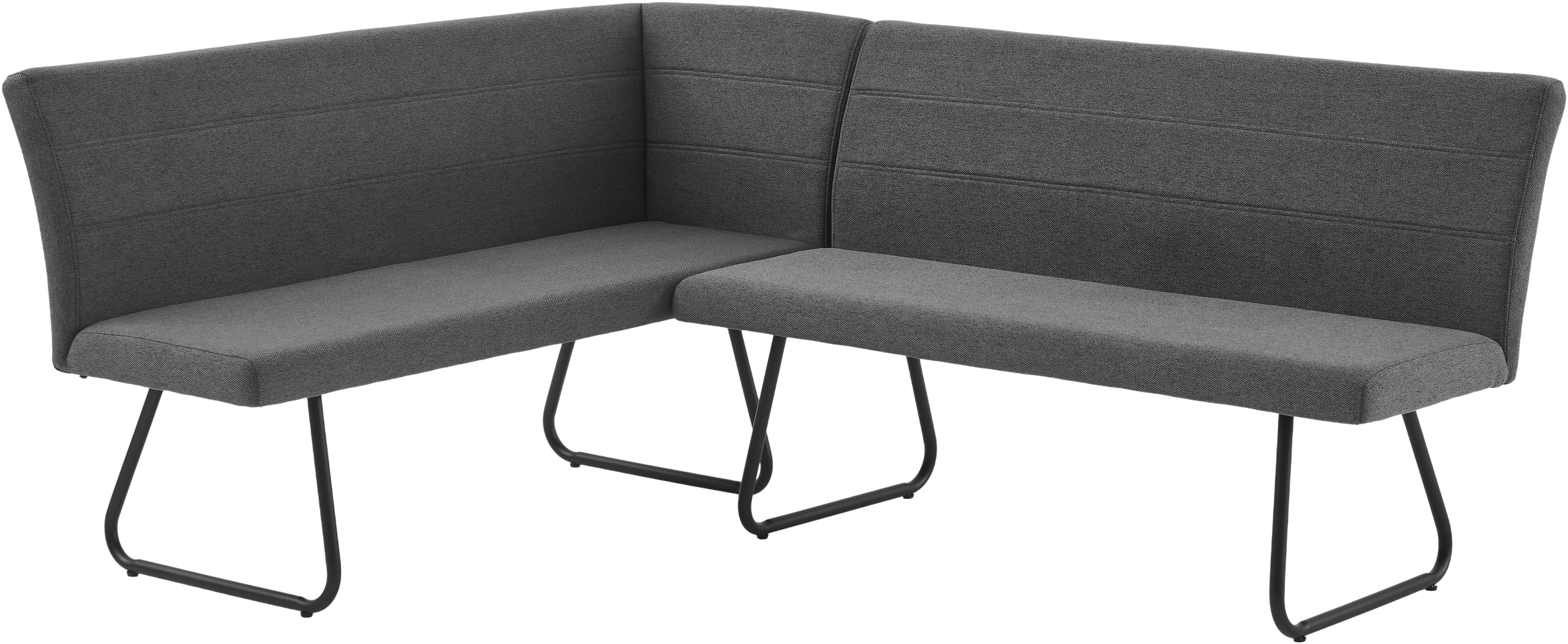 OTTO home Eckbank Blee, pflegeleichter Strukturstoff, komfortable Polsterung, Metallgestell