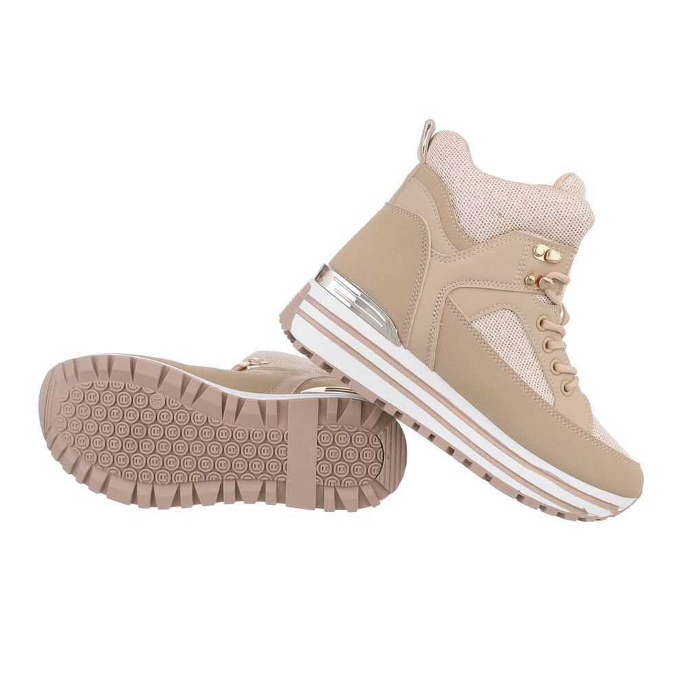 Ital-Design Damen High-Top Freizeit Sneakerboots Keilabsatz/Wedge Sneakers günstig online kaufen