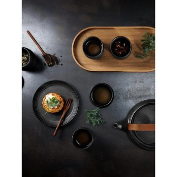 ASA Vorratsdose Asa Teedose Vorratsdose mit Holzdeckel kitchenart Japandi Schwarz (11