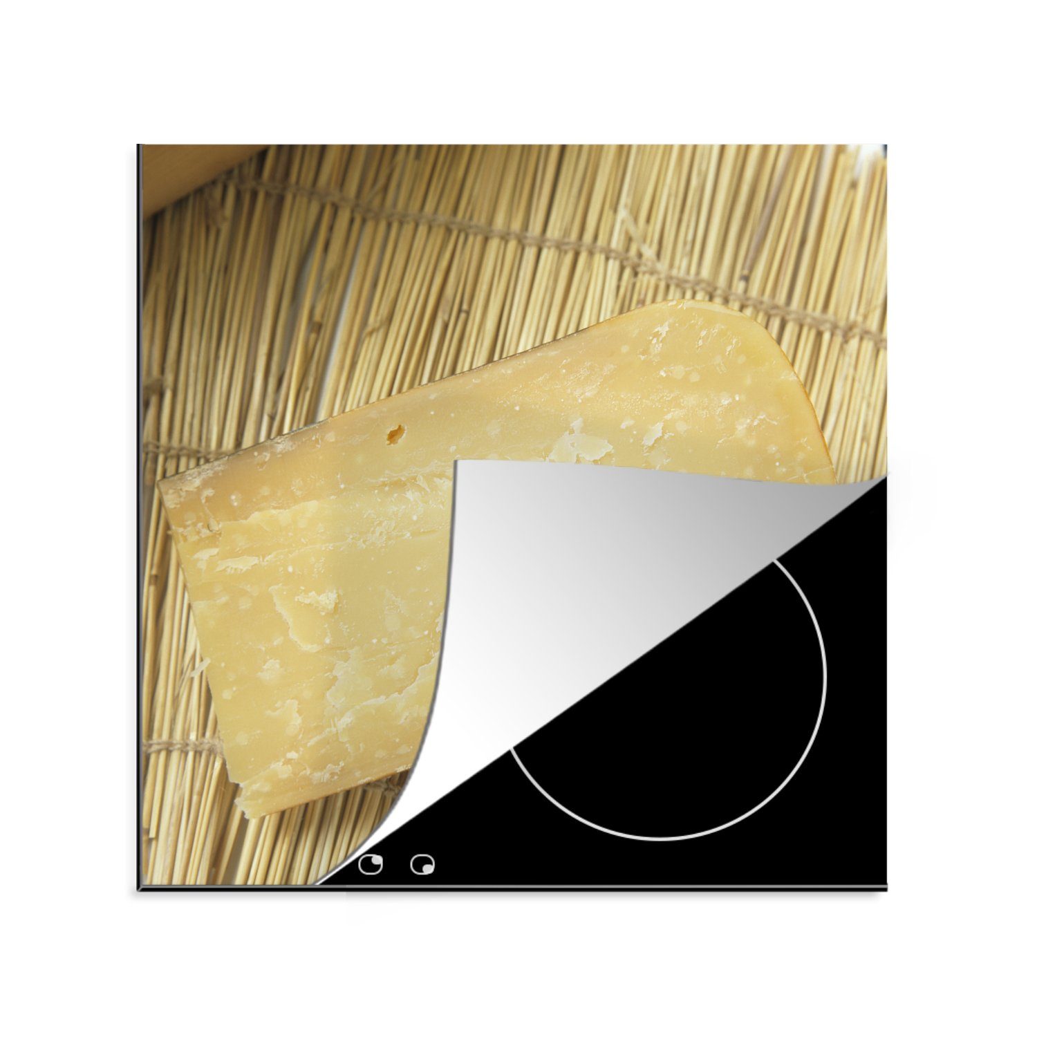 (1 Herdblende-/Abdeckplatte küche - tlg), cm, Gouda Vinyl, Käse, für Ceranfeldabdeckung, - Alter Arbeitsplatte 78x78 MuchoWow