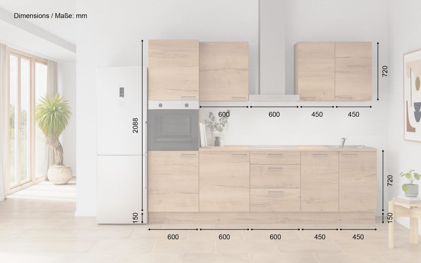 nobilia® Küchenzeile Norr, individuell anpassbar, gratis Küchenplanung mit Profis, (Breite 270 cm), vormontiert, wahlw. mit E-Geräten, inkl. Lieferung
