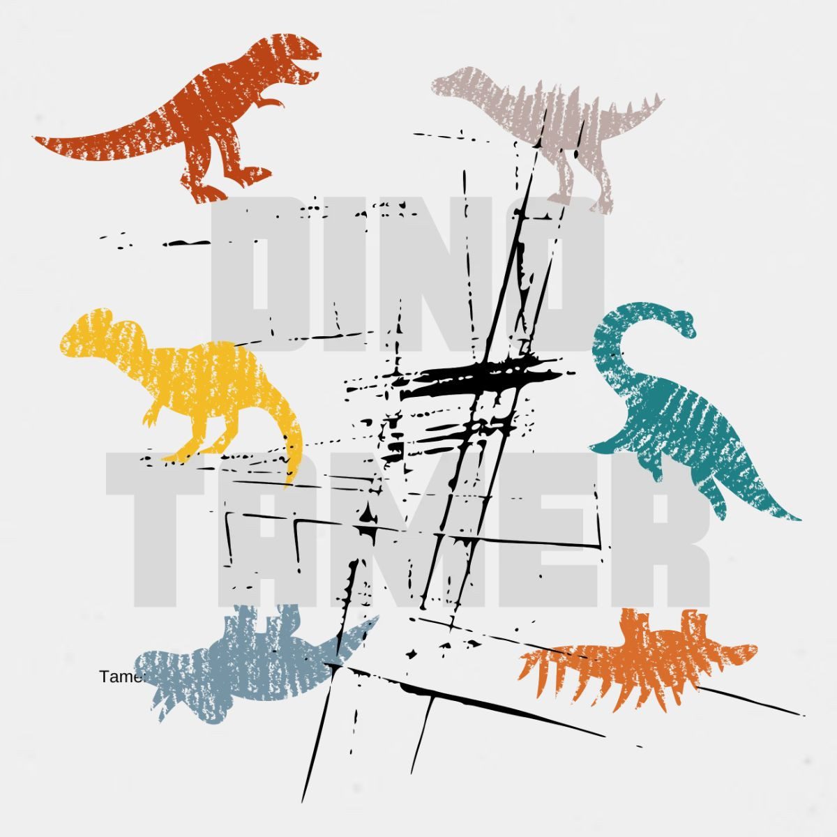 Spreadshirt Dino Bändiger, Dinosaurier T-Rex Badelatschen Kinder Badeschuh