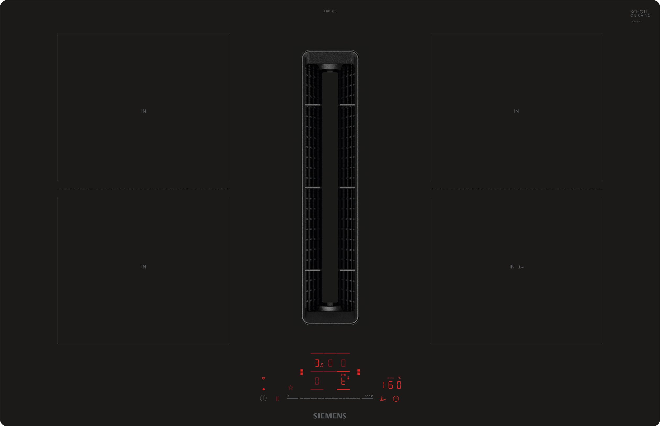 SIEMENS Kochfeld mit Dunstabzug iQ500 ED811HQ26E