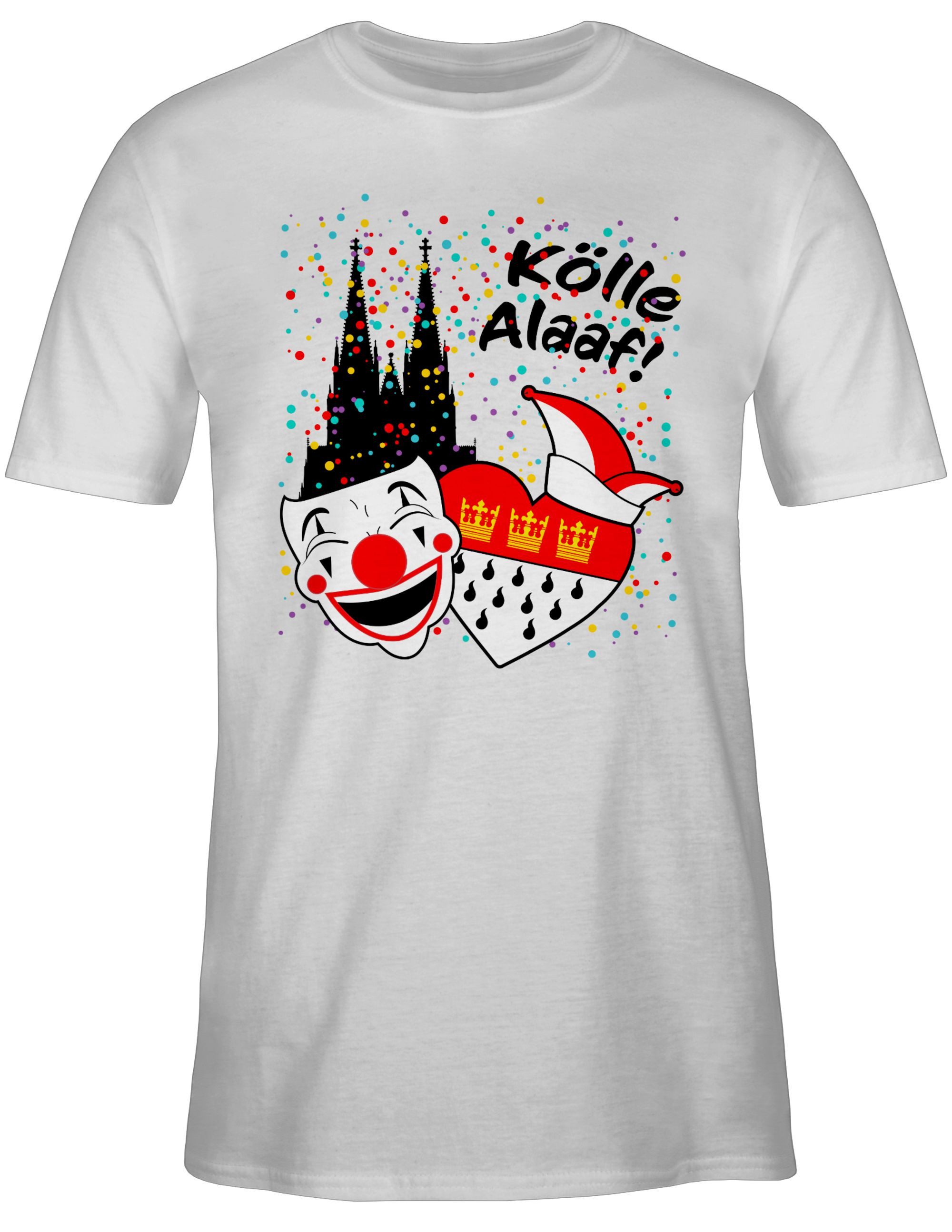 Shirtracer T-Shirt Kölle Alaaf Kostüm Köln Karneval Wappen I Jeck Rut Wiees günstig online kaufen