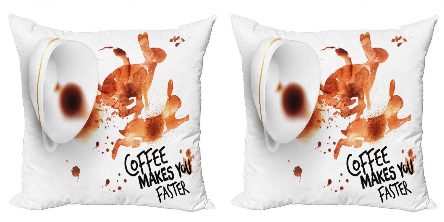 Kissenbezüge Modern Accent Doppelseitiger Digitaldruck, Abakuhaus (2 Stück), Kaffee-Kunst Drink Be Inspired
