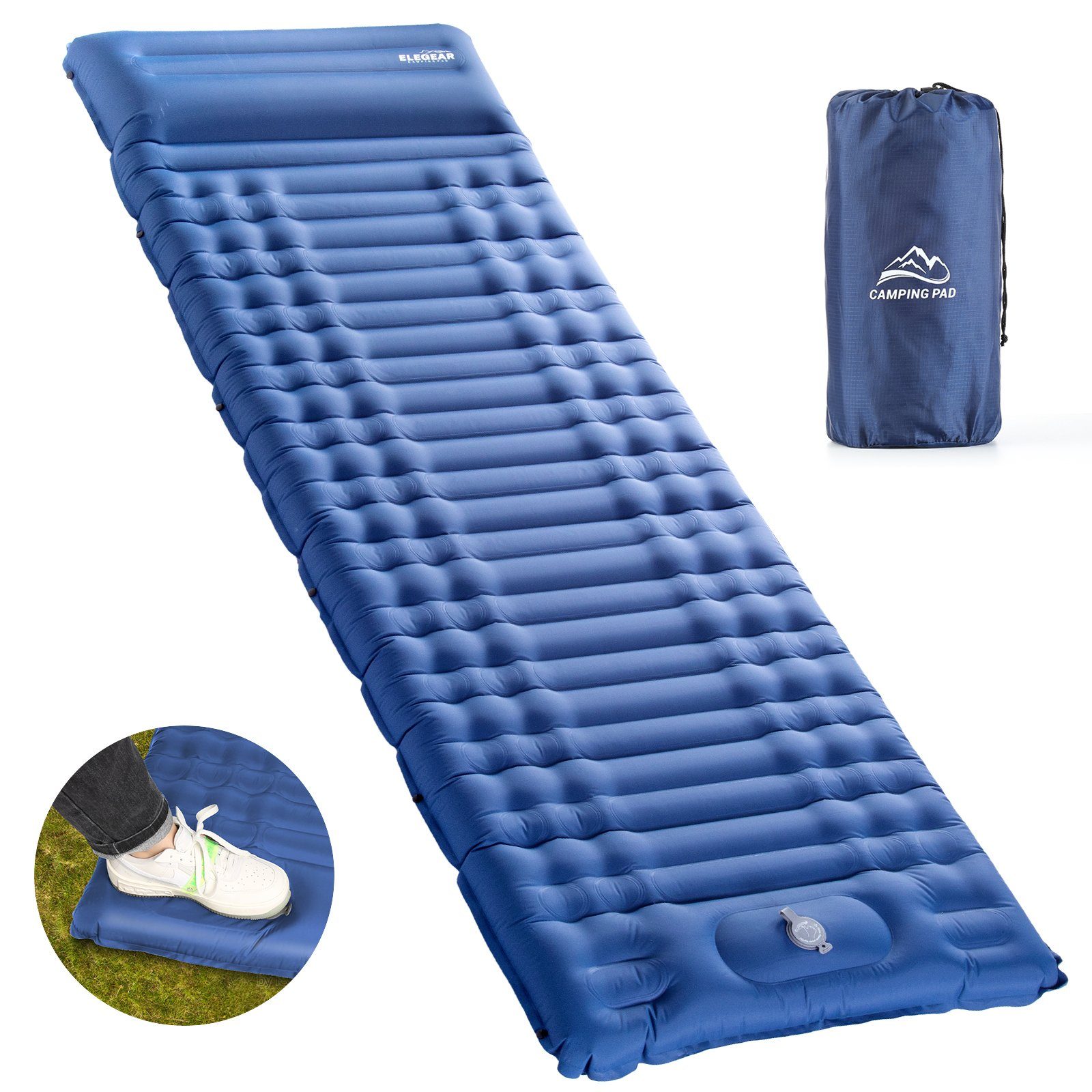 Elegear Isomatte 10cm dicke Campingmatte, 200×65/140CM Aufblasbar Superleic günstig online kaufen