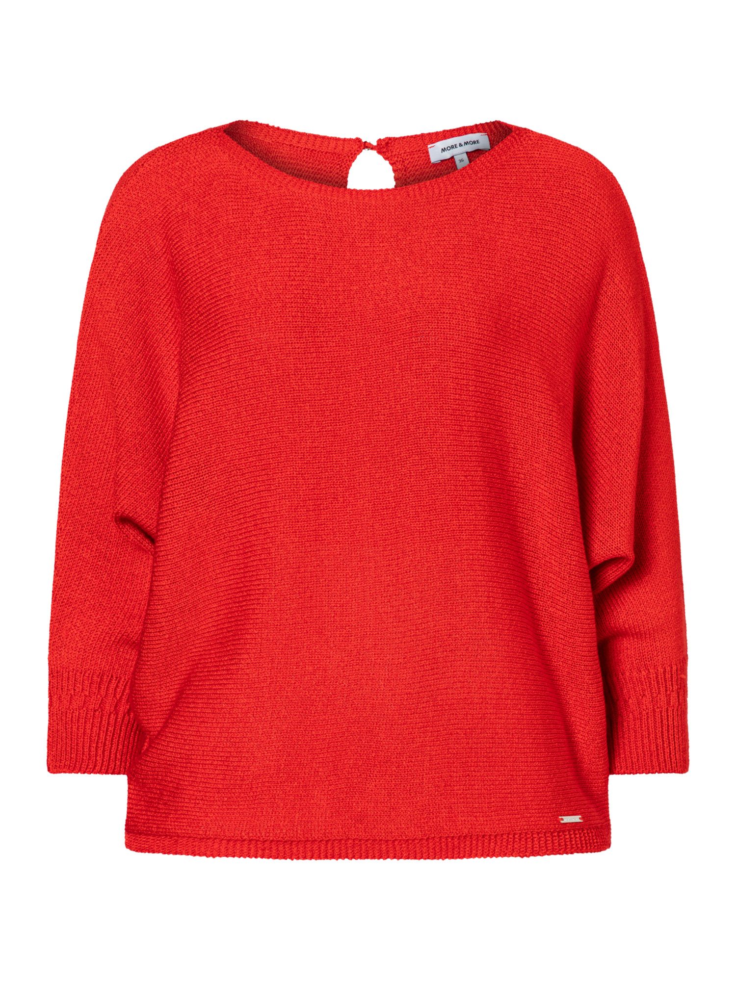 MORE&MORE Rundhalspullover femininer, leichter 3/4 Arm Pullover