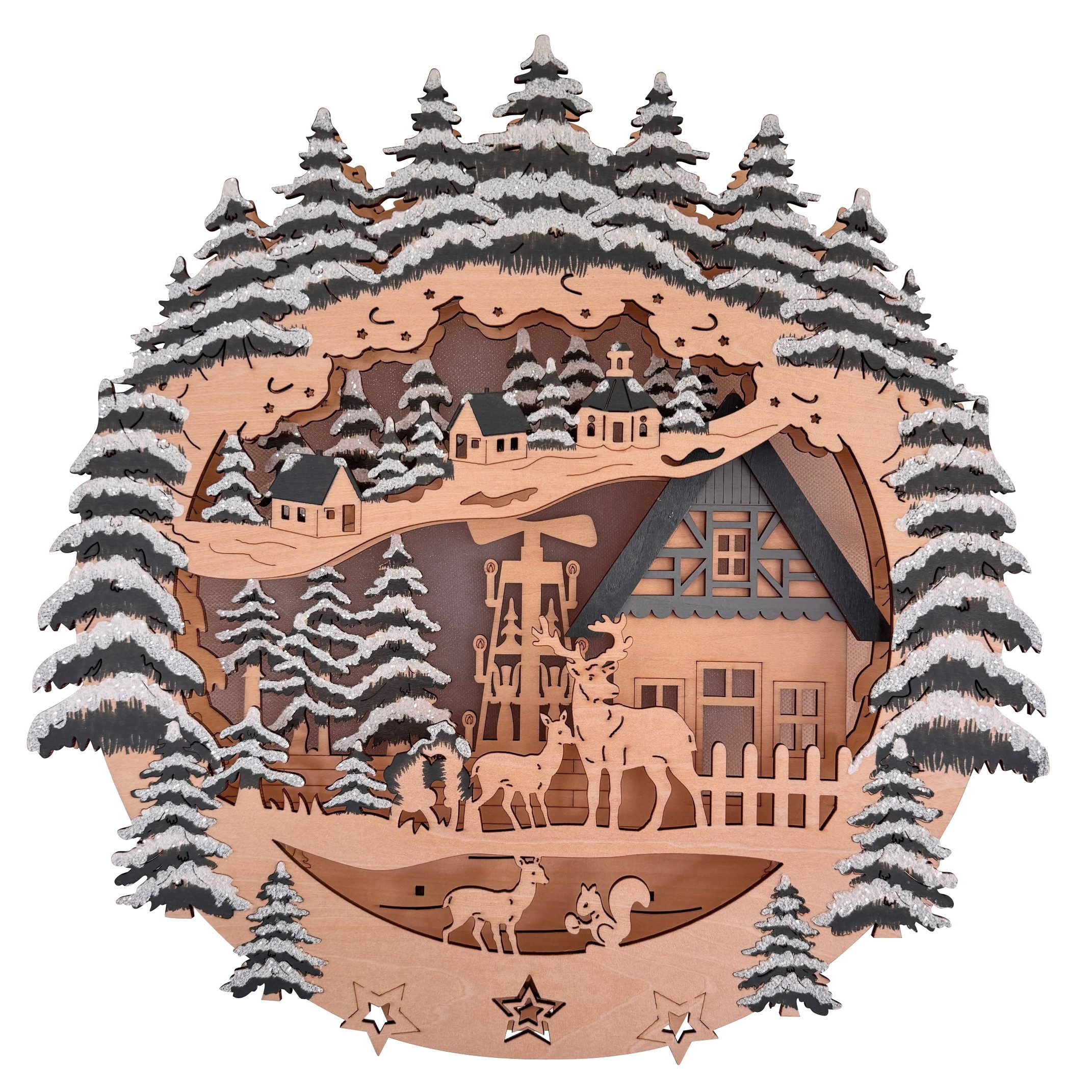 Online-Fuchs Fensterdekoration Weihnachtsdekoration aus Holz mit günstig online kaufen