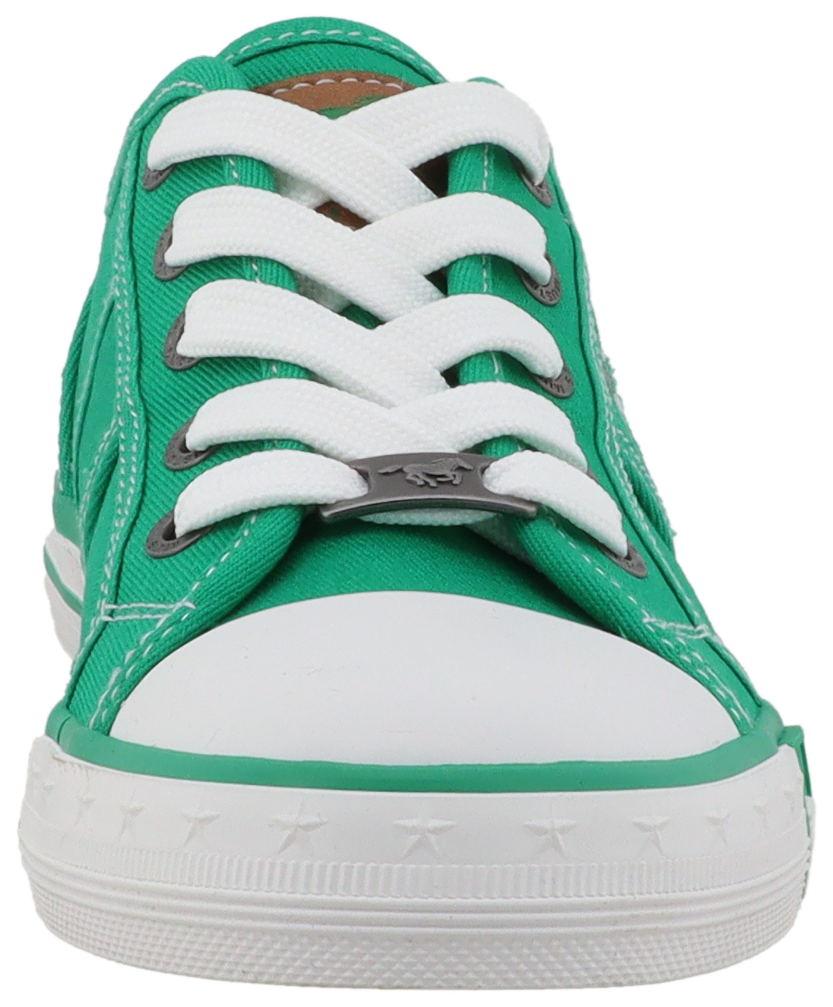 Mustang Shoes Gaspare Sneaker Freizeitschuh, Halbschuh, Schnürschuh mit auffälliger Kontrastnaht