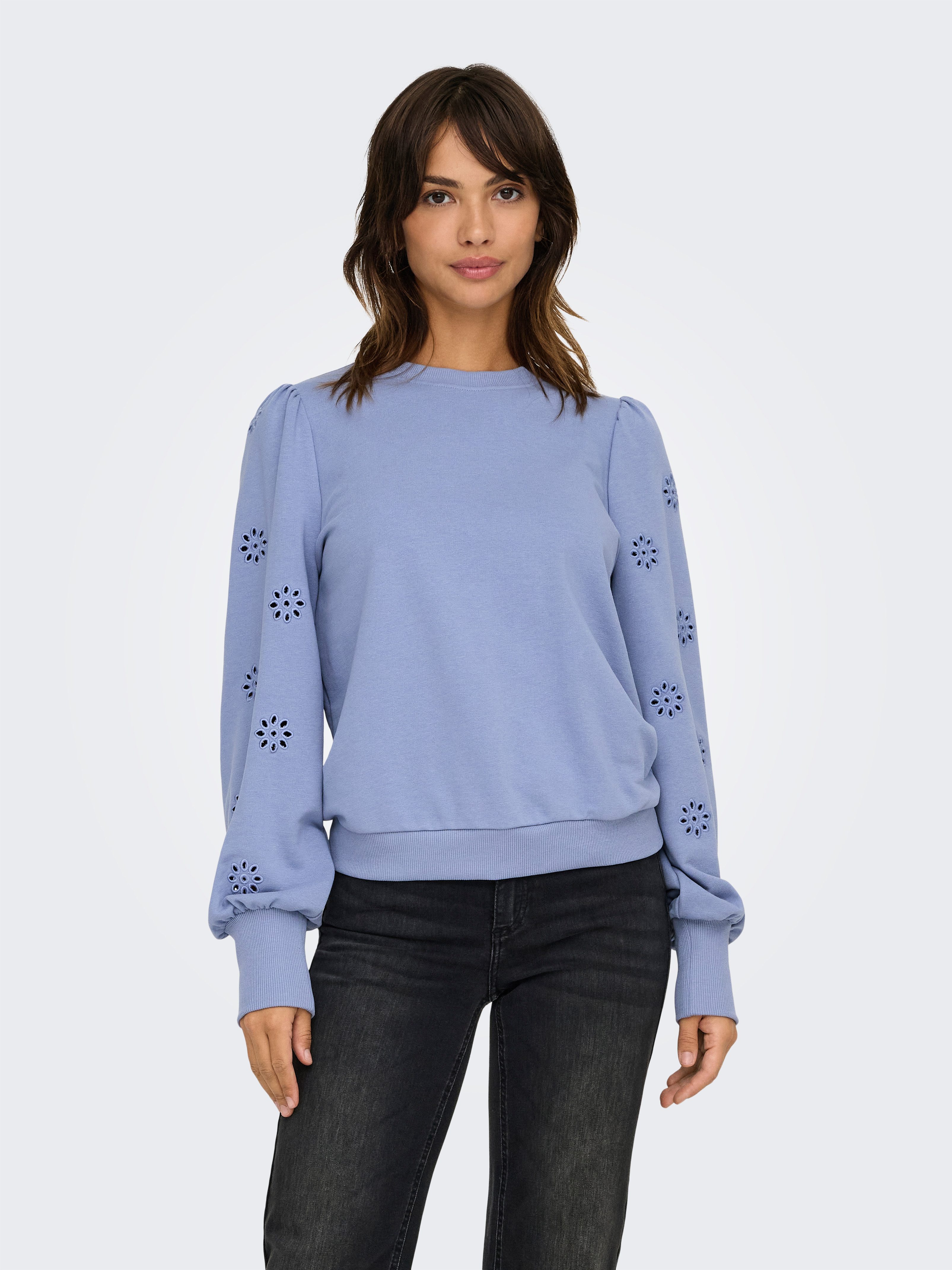 ONLY Sweatshirt ONLFEMME L/S PUFF EMBROIDERY UB SWT mit Puffärmeln mit wund günstig online kaufen