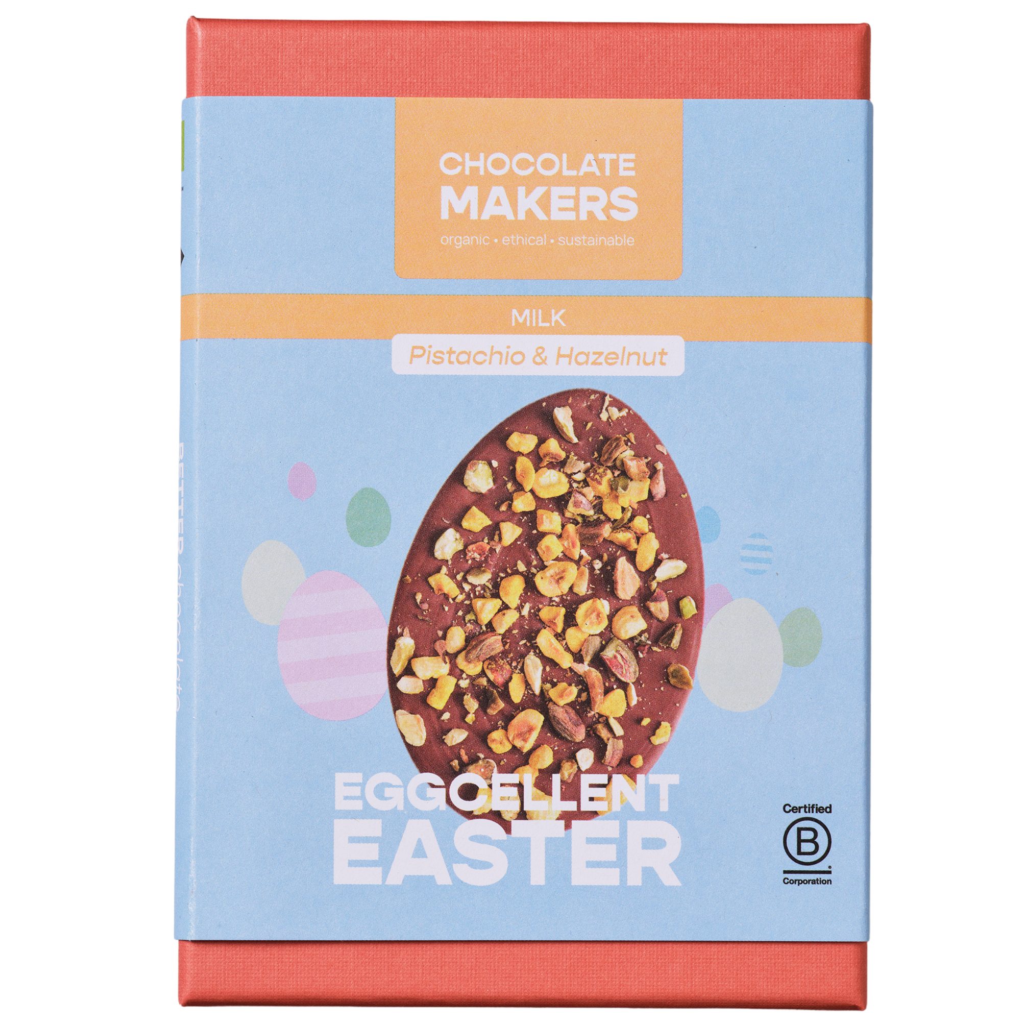 El Puente Knabberei Eggcellent Milch 49% mit Pistazien & Haselnüssen, Fair Trade, Bio, Handmade