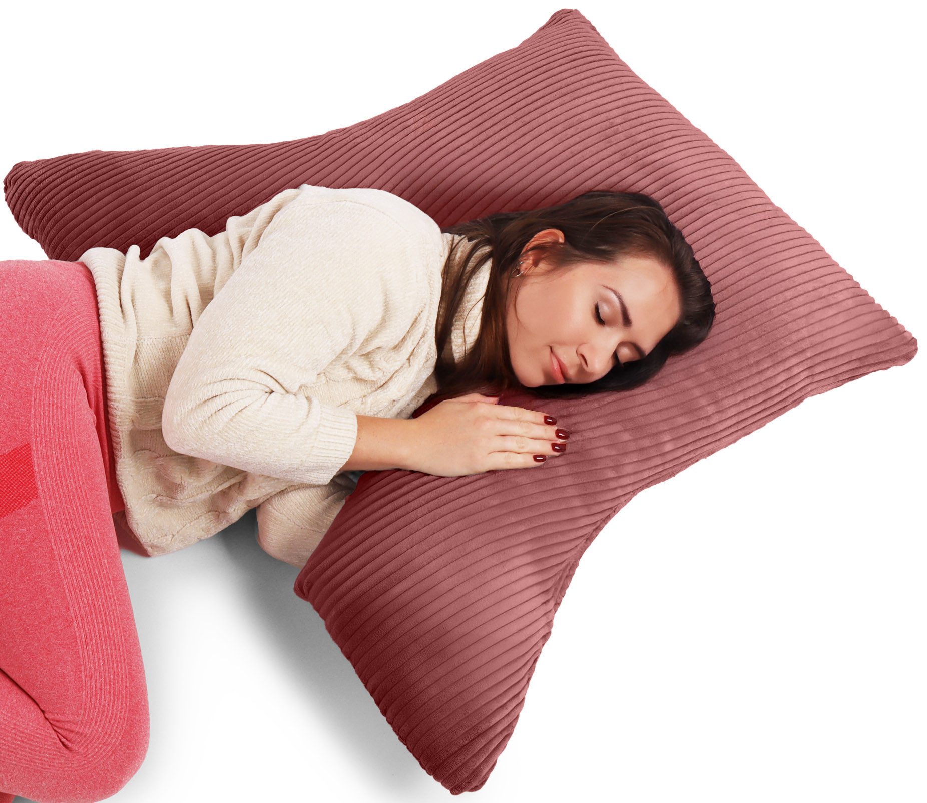 Amilian Schlafkissen - Multifunktionskissen - Seitenschläferkissen - Komfortkissen, Seitenschläfer, Rückenlage, Schlafkissen für Seitenlage, Подушки mit Füllung und abnehmbarem Bezug - Stillhilfe