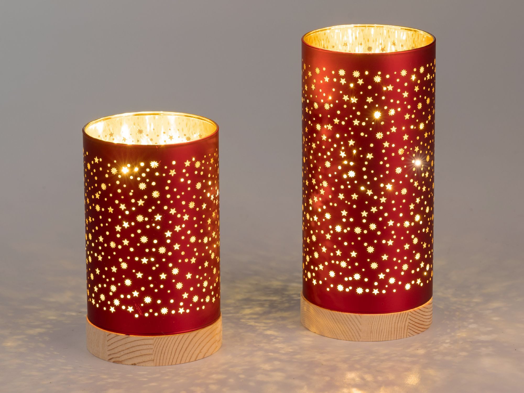 formano Tischleuchte Sterne, LED, Mit Timerfunktion, Rot, Sterne, H: 15cm