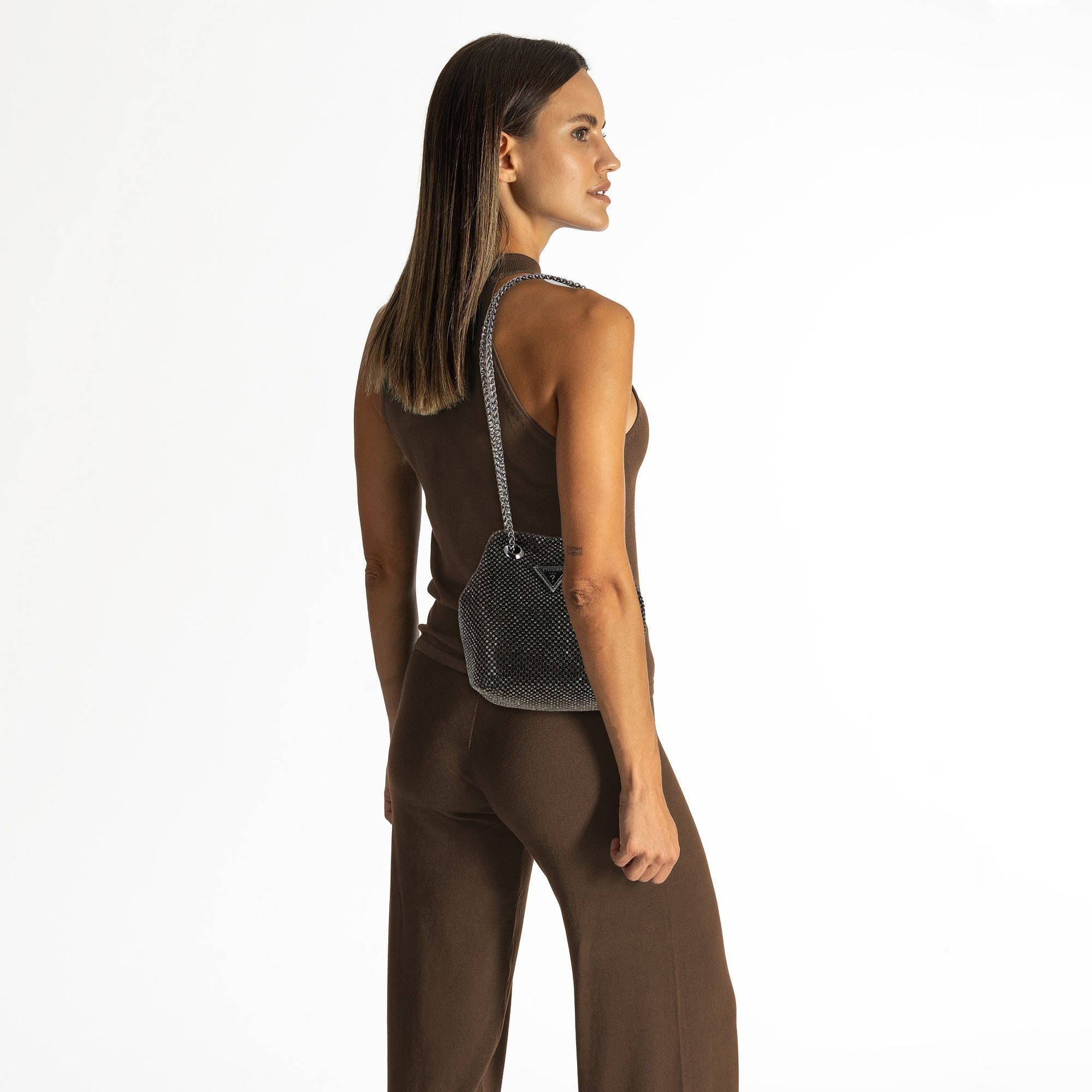 Guess Beuteltasche Zalina, Aluminium