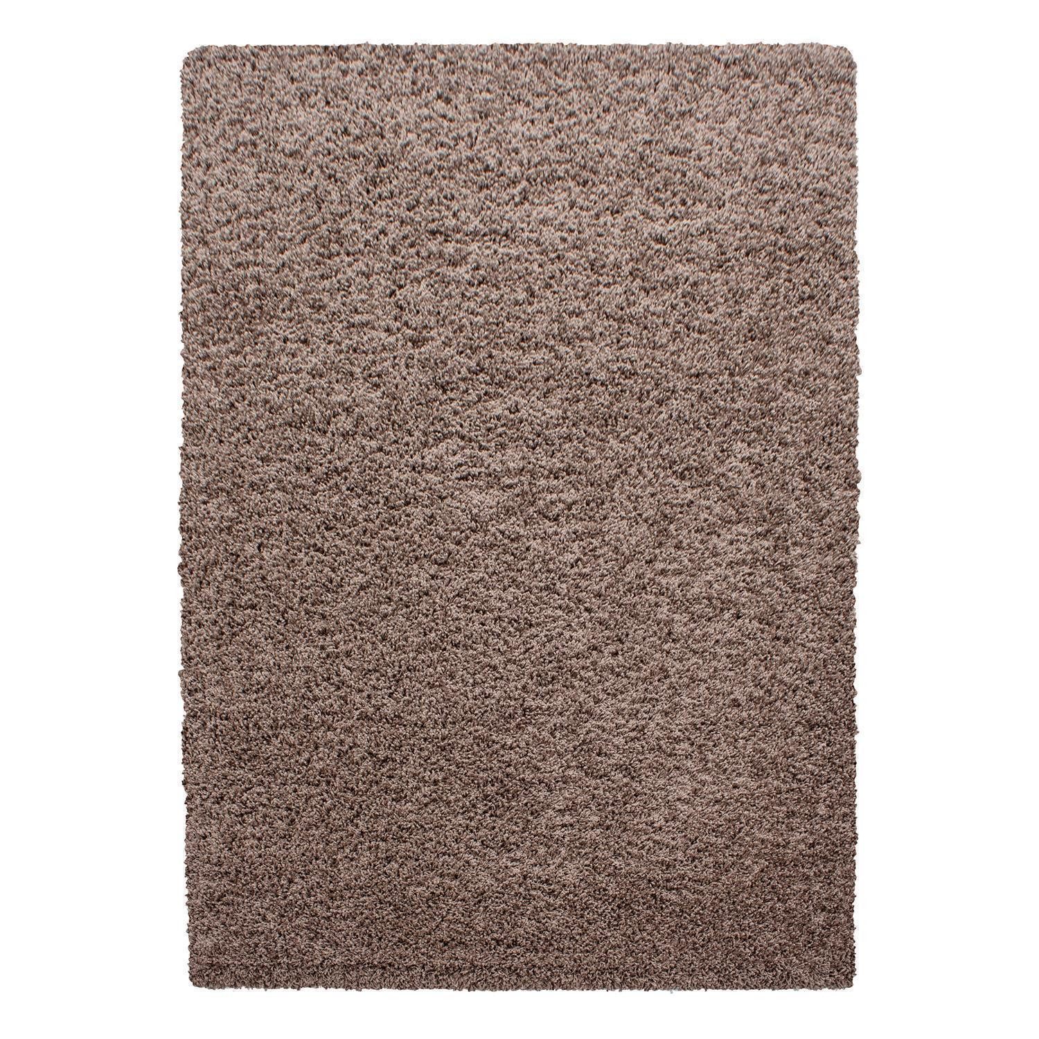SchönesWohnen24 Hochflor-Teppich Hochflor Teppich LIFE Mokka günstig online kaufen