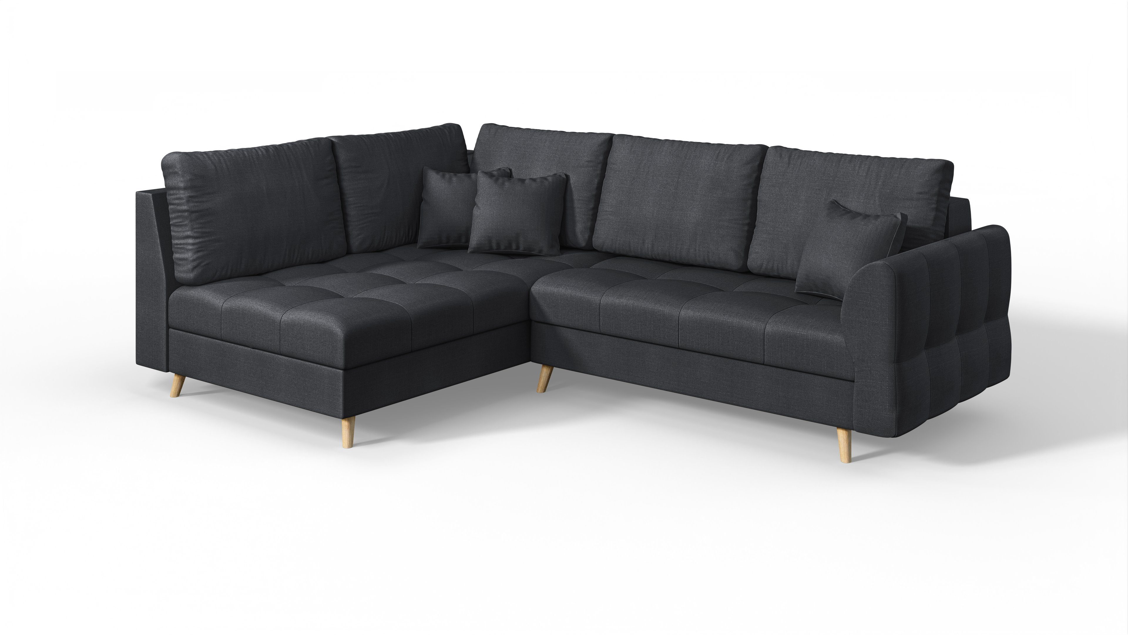 S-Style Möbel Ecksofa Cuba mit Holzfüßen günstig online kaufen