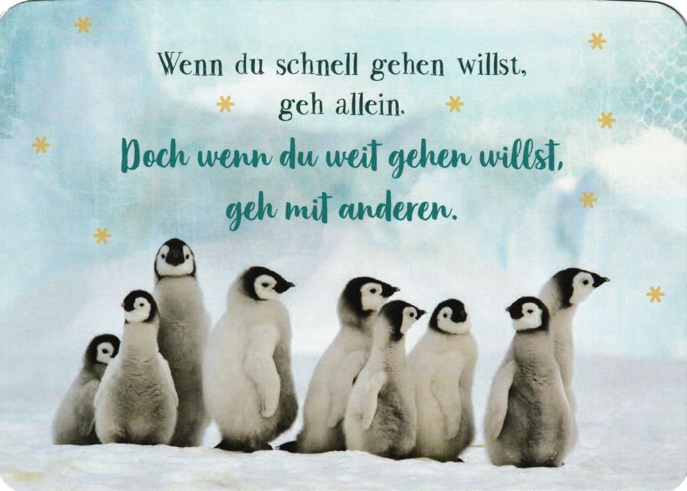Postkarte &amp;quot;Wenn du schnell gehen willst, geh allein. Doch wenn ...&amp;quot;