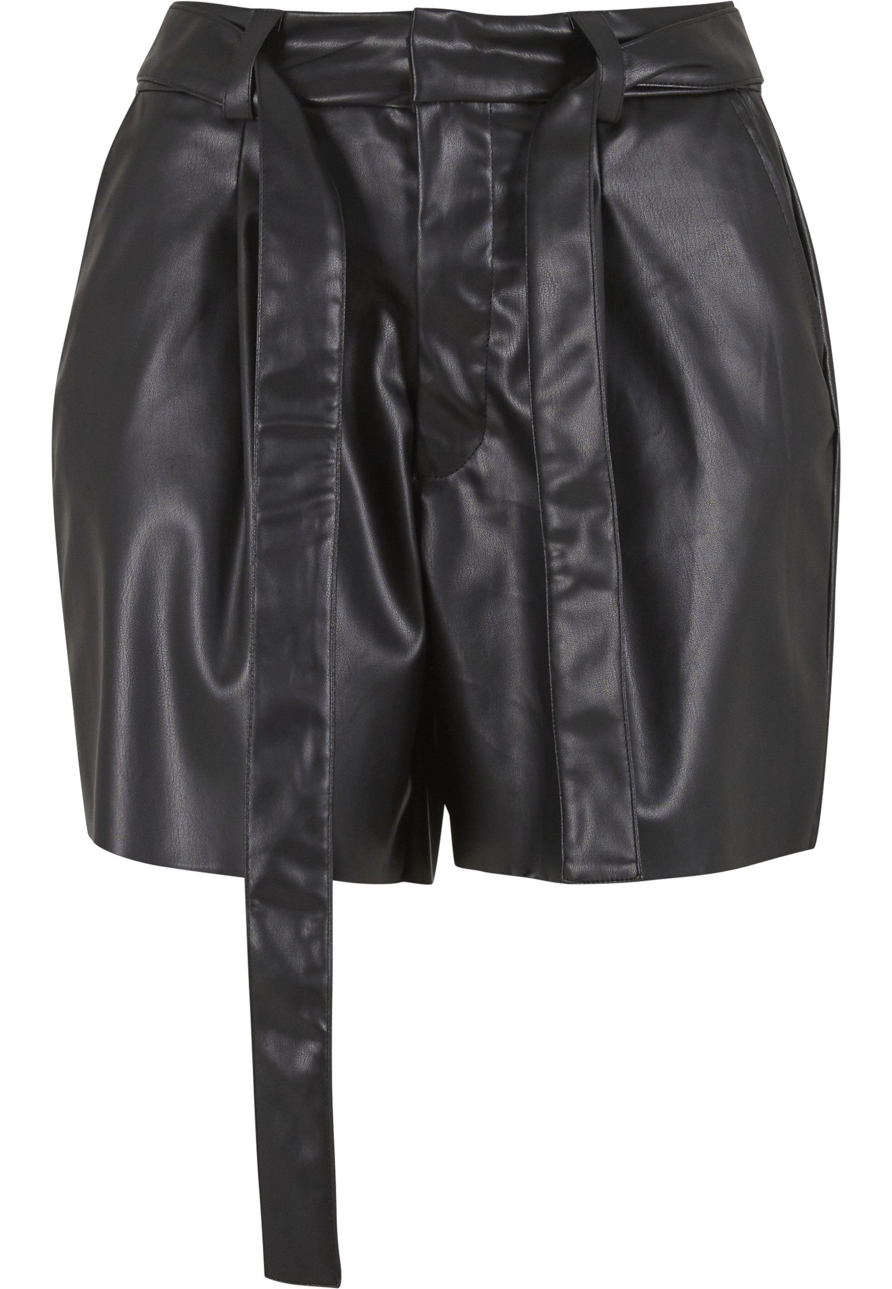 URBAN CLASSICS Shorts Urban Classics Ladies Synthetic Leather Shorts (1-tlg)
