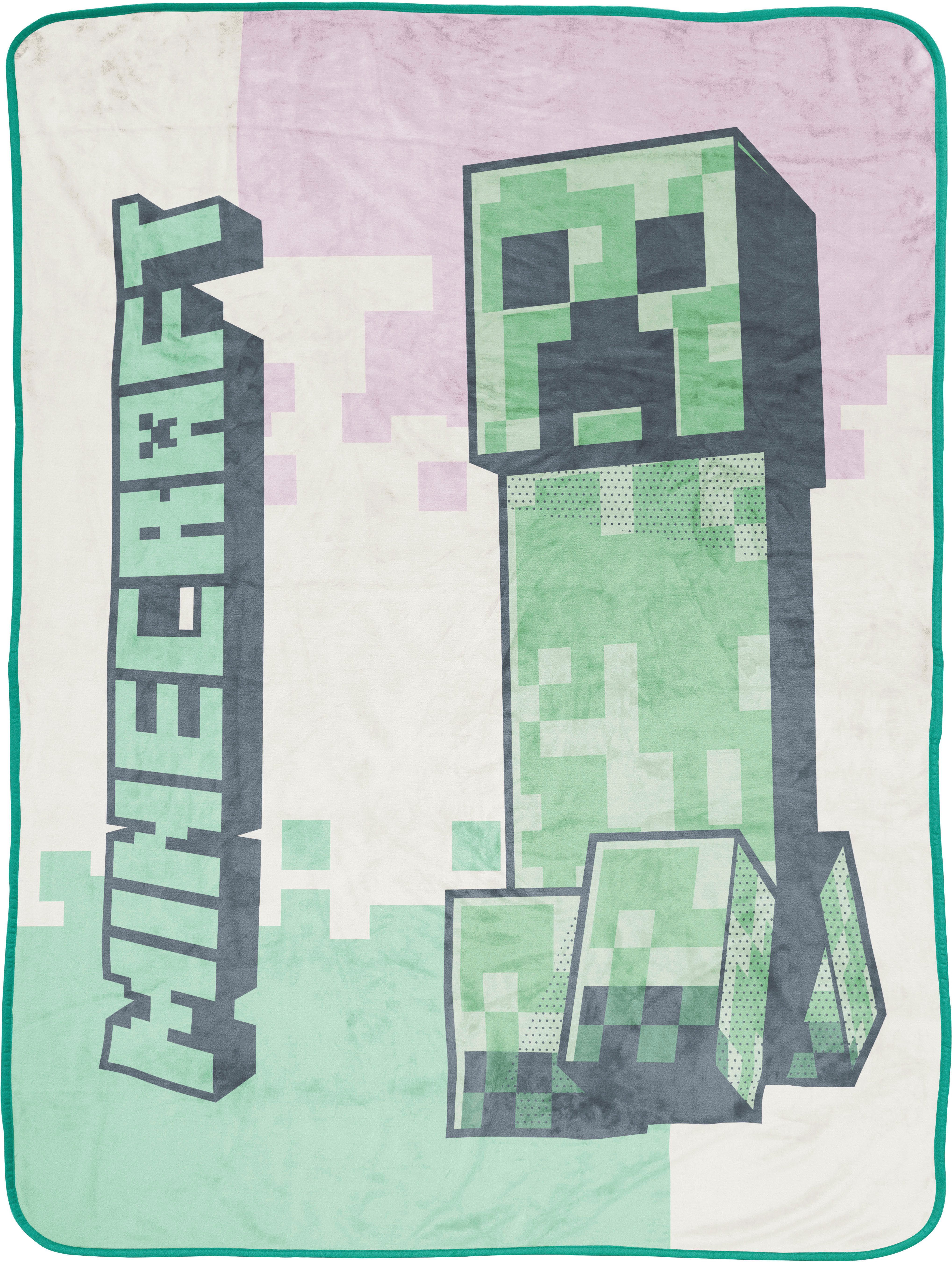 Kinderdecke Minecraft Creeper 130 x 150 cm, Minecraft, flauschig