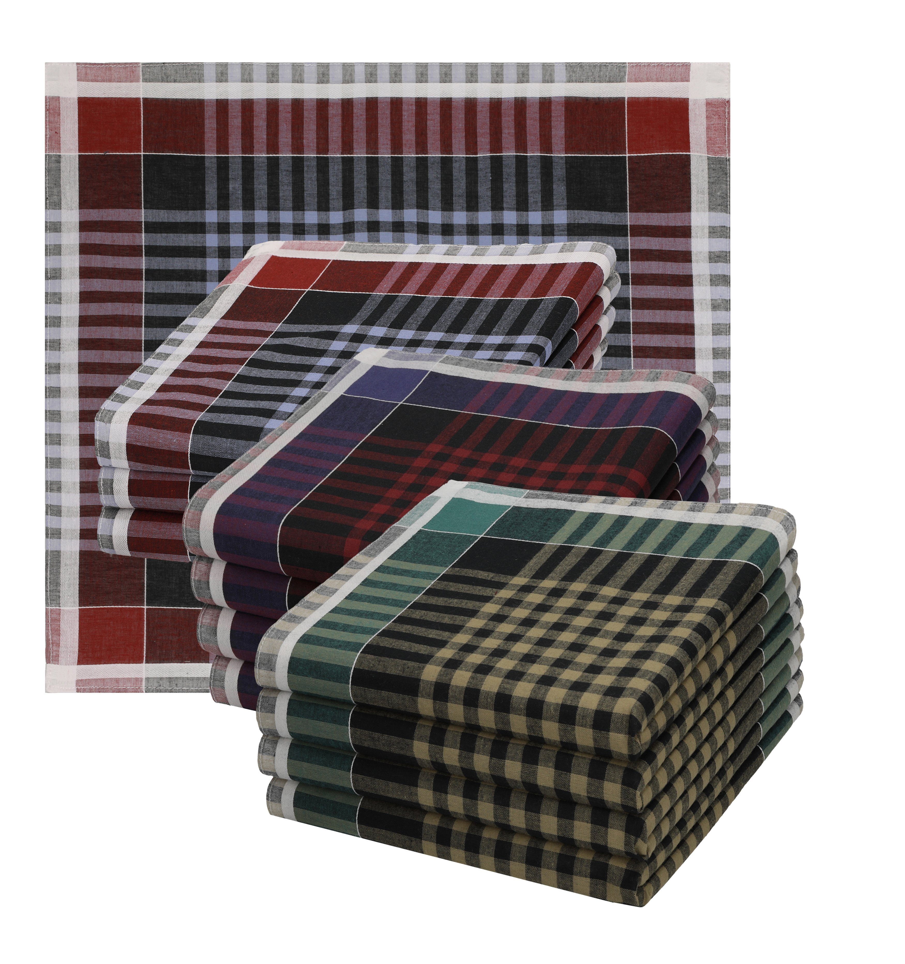 Betz Taschentuch Herren Stoff Taschentücher Set Leo 2 Dessin 06 Größe 40x40 cm, (Set, 12-St. 12 Taschentücher), Dessin 06, 100% Baumwolle