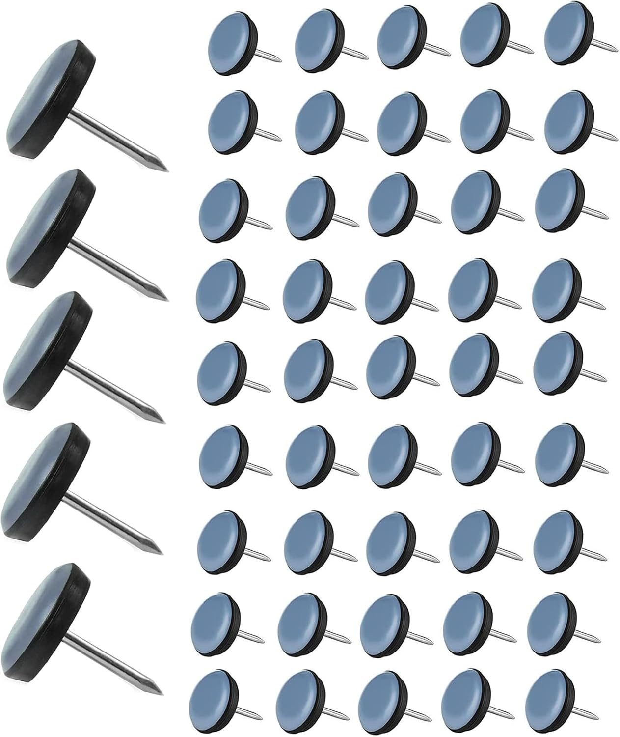 FELIXLEO Möbelfuß 50 Teflon Möbelgleiter mit Nagel 19mm Teflongleiter für Möbel, (1-St)