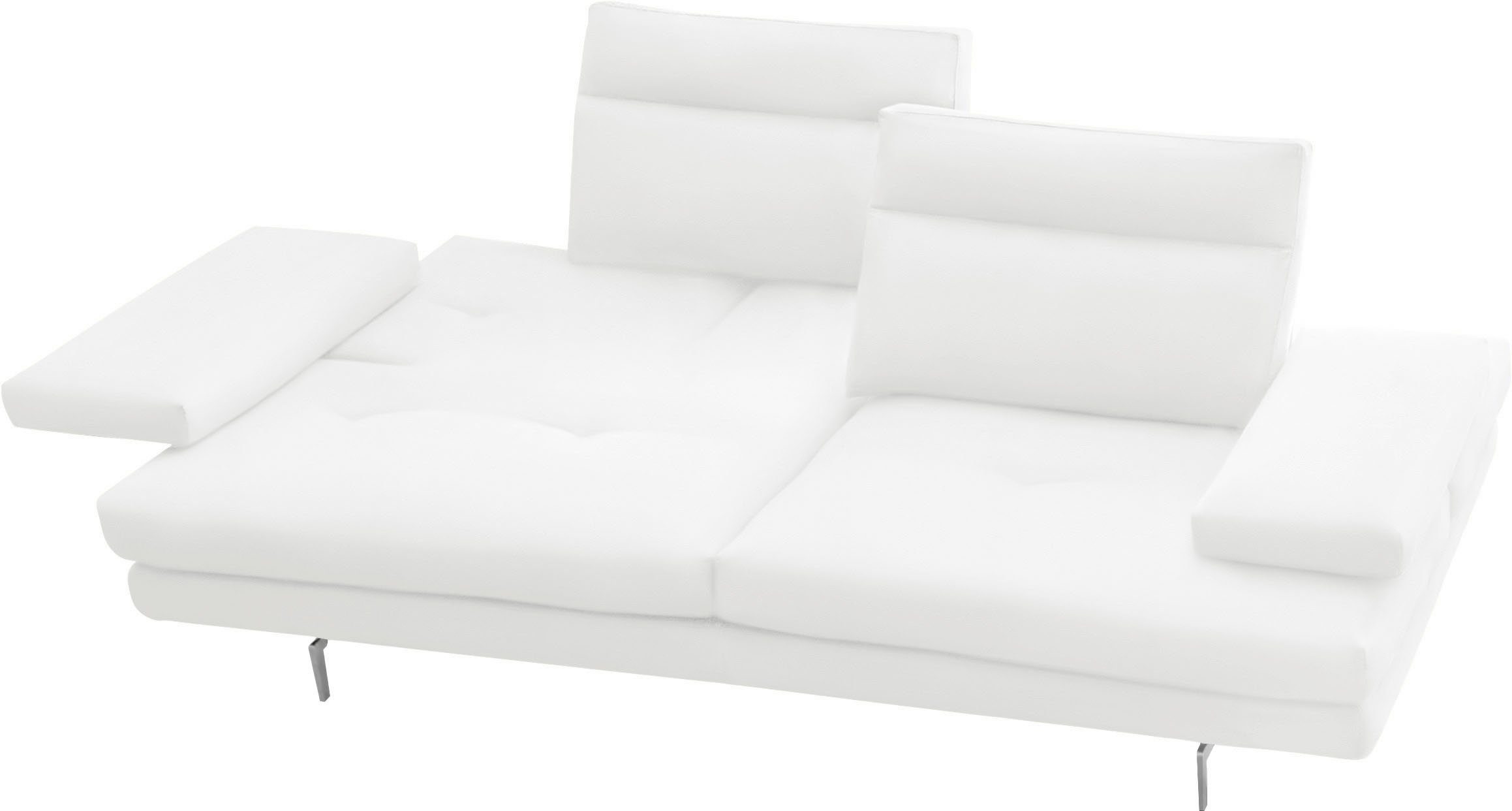 CALIA ITALIA 3,5-Sitzer Toby Wing, 228 cm breit, Designsofa mit erstklassigem Sitzkomfort, inklusive Sitztiefenverstellung, Füße in Chrom glänzend