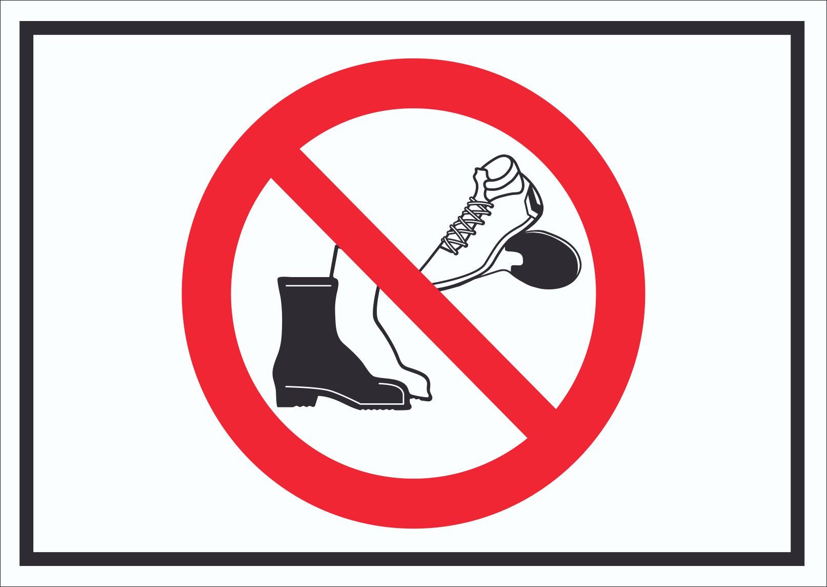HB-Druck Hinweisschild Schuhe ausziehen Schild Symbol, wetterfest, stabil, UV-beständig, kratzfest