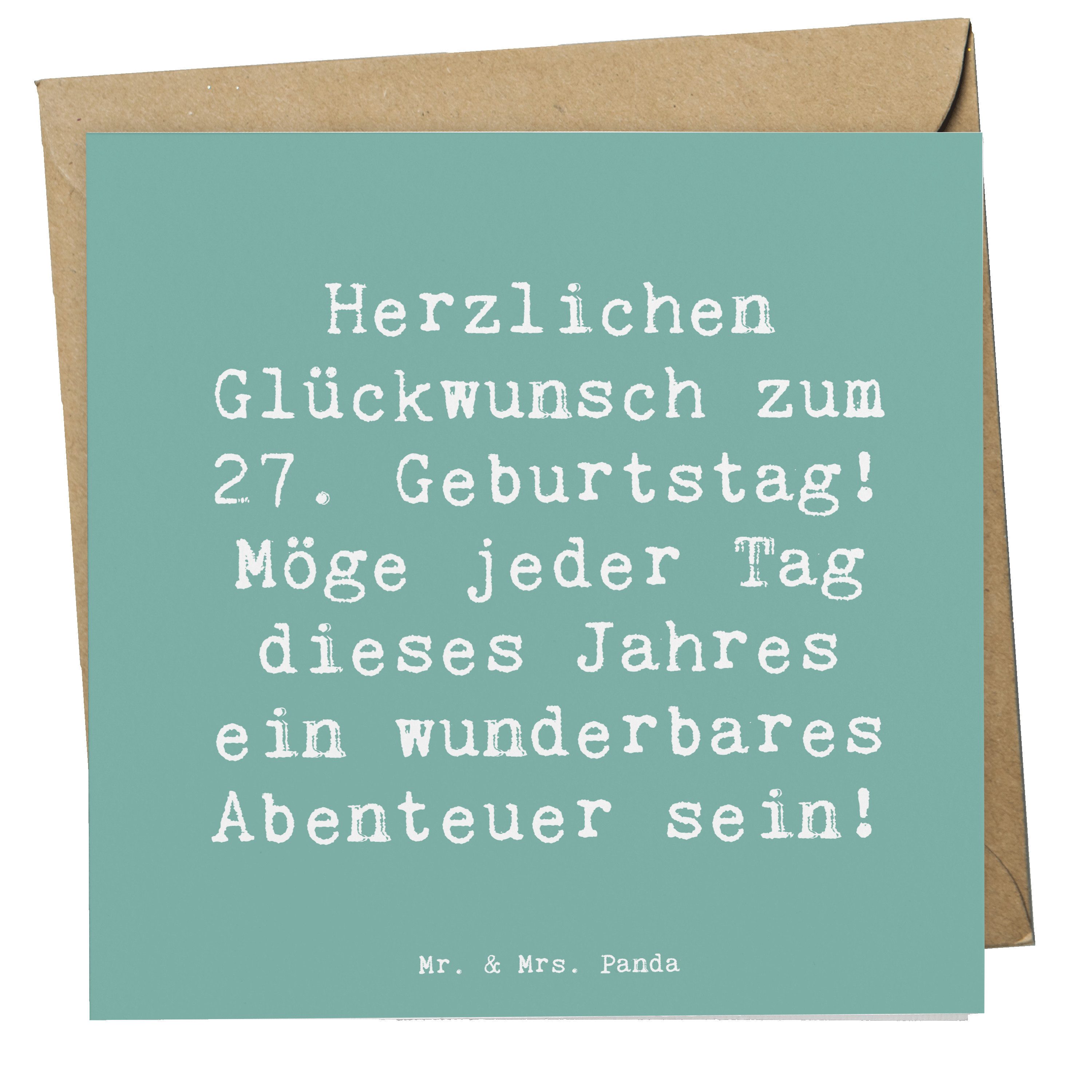 Grußkarte 27. Geburtstag Abenteuer - Meeresbrise - Geschenk, herzlicher Glückwu