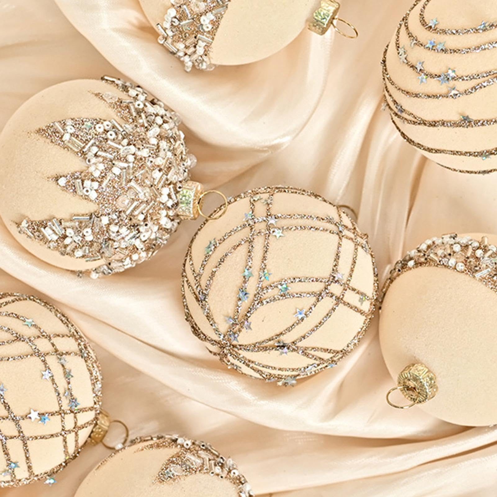 Zaewry Weihnachtsbaumkugel Weihnachtsdeko Weihnachtskugeln 12-teiliges Set,Weihnachtsbaumschmuck – Bild 4 von 5