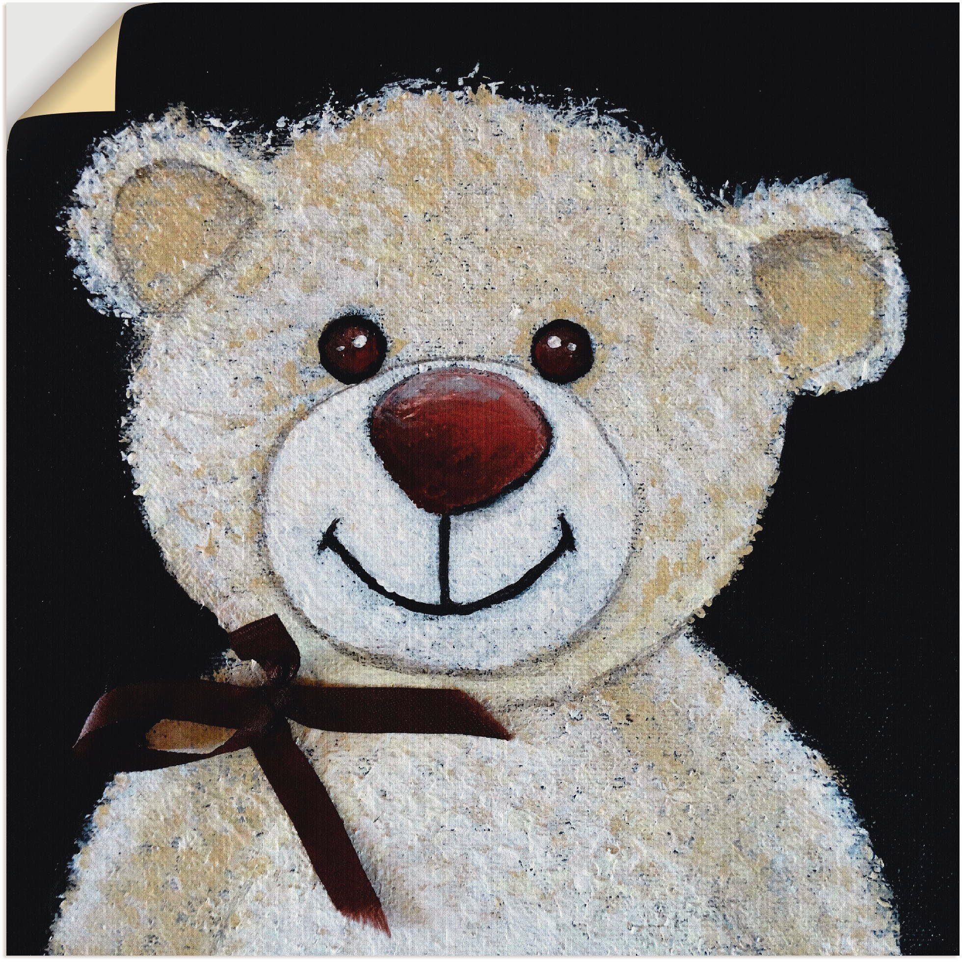 Artland Wandbild Teddybär, Spielzeuge (1 St), als Alubild, Leinwandbild, Wandaufkleber oder Poster in versch. Größen