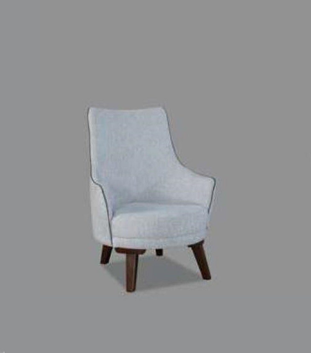 JVmoebel Grau Stil Wohnzimmer Einsitzer Neu Sessel Polster Modern Sessel Sitz Design
