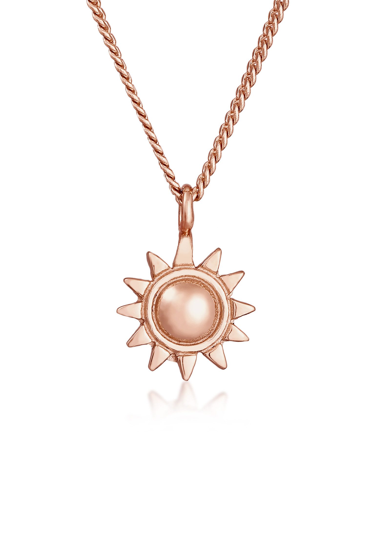 Elli Kette mit Anhänger Sonne Strahlend 925 Silber, Sonne