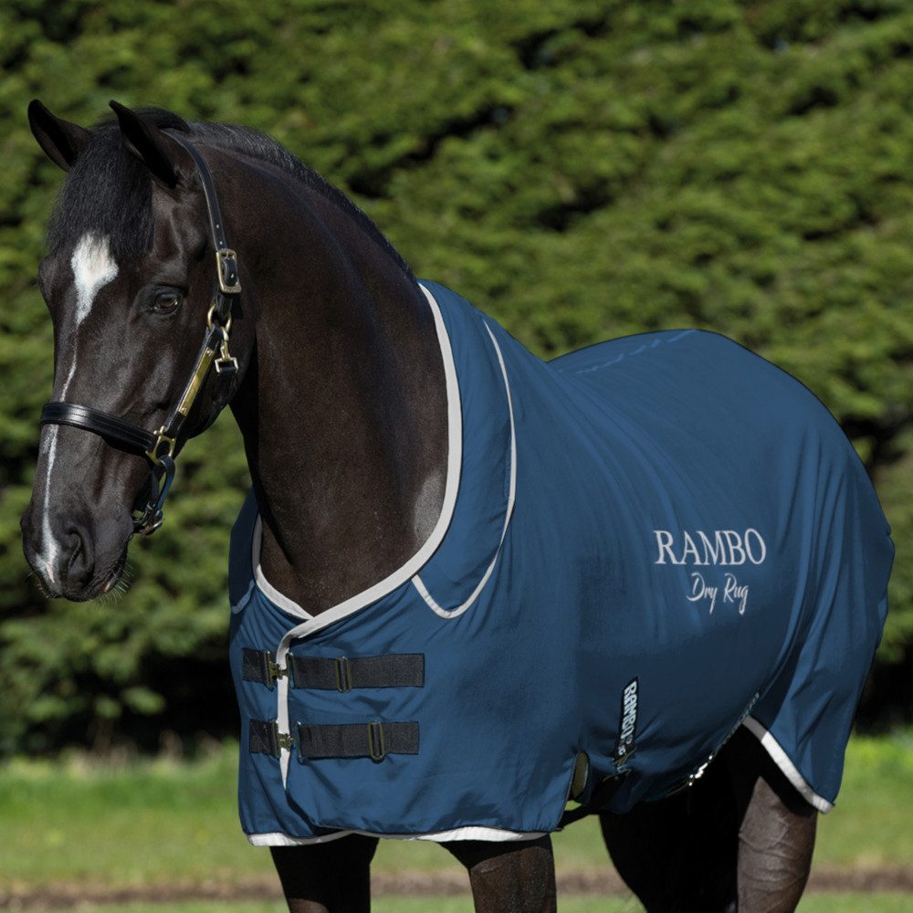 Horseware Pferde-Abschwitzdecke Horseware Rambo Dry Rug Supreme - Navy/Silver