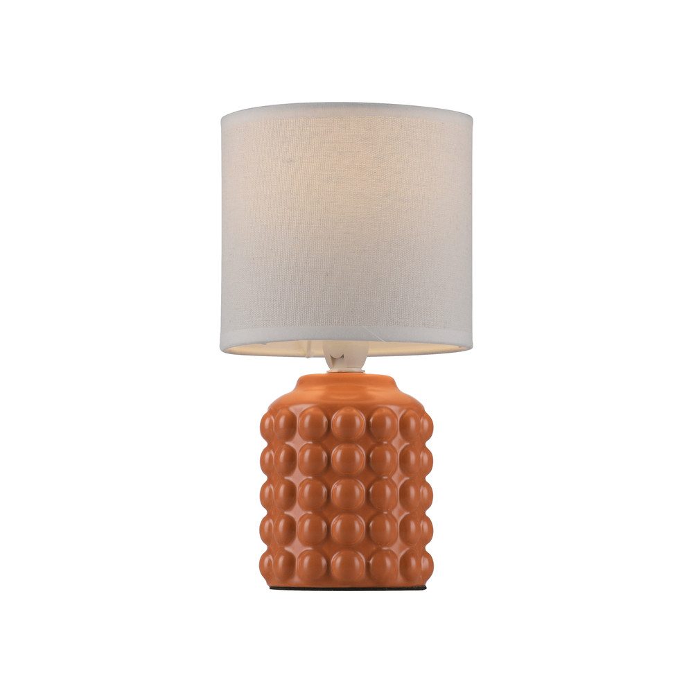 JUST LIGHT LED Tischleuchte LED Tischlampe BLOOP Textilschirm weiß 26cm, 1x E14 25W max., Textilschirm weiß 26cm
