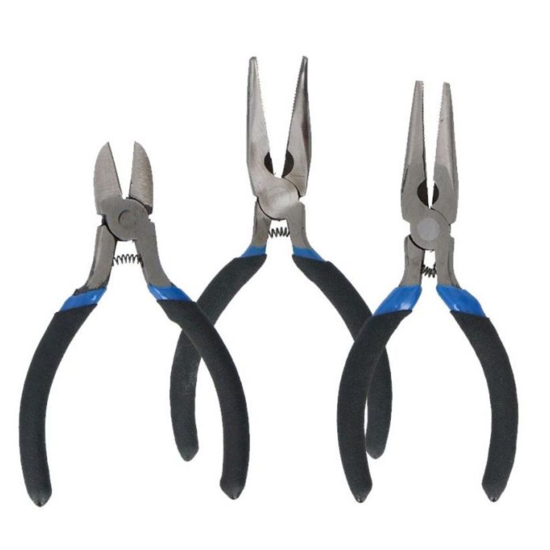 Kinzo Zangenset KINZO Präzisionszangen‑Set 3‑teilig Zangen Set Mini Zange Set, 3-tlg., 3 er Set, Präzise, handlich