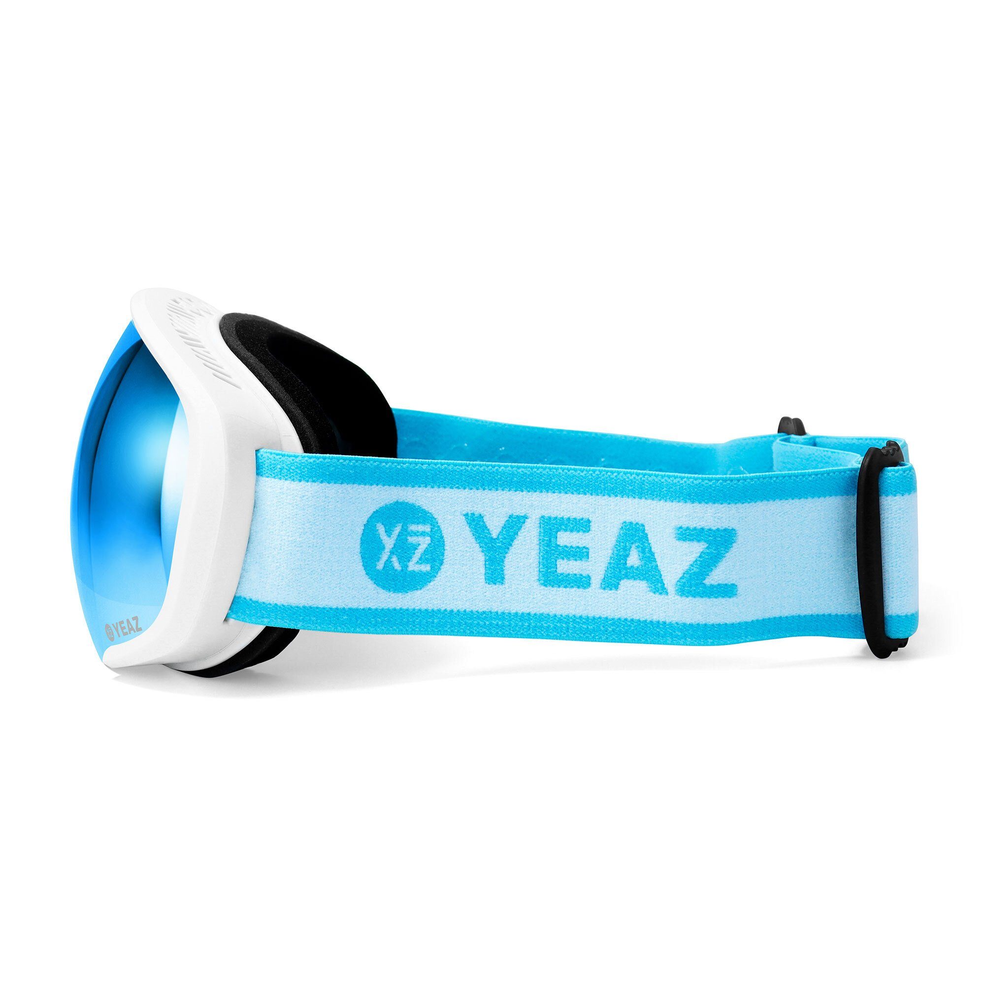 YEAZ Skibrille BLACK RUN Ski- und Snowboard-Brille hellblau/matt, Premium-Ski- und Snowboardbrille für Erwachsene und Jugendliche
